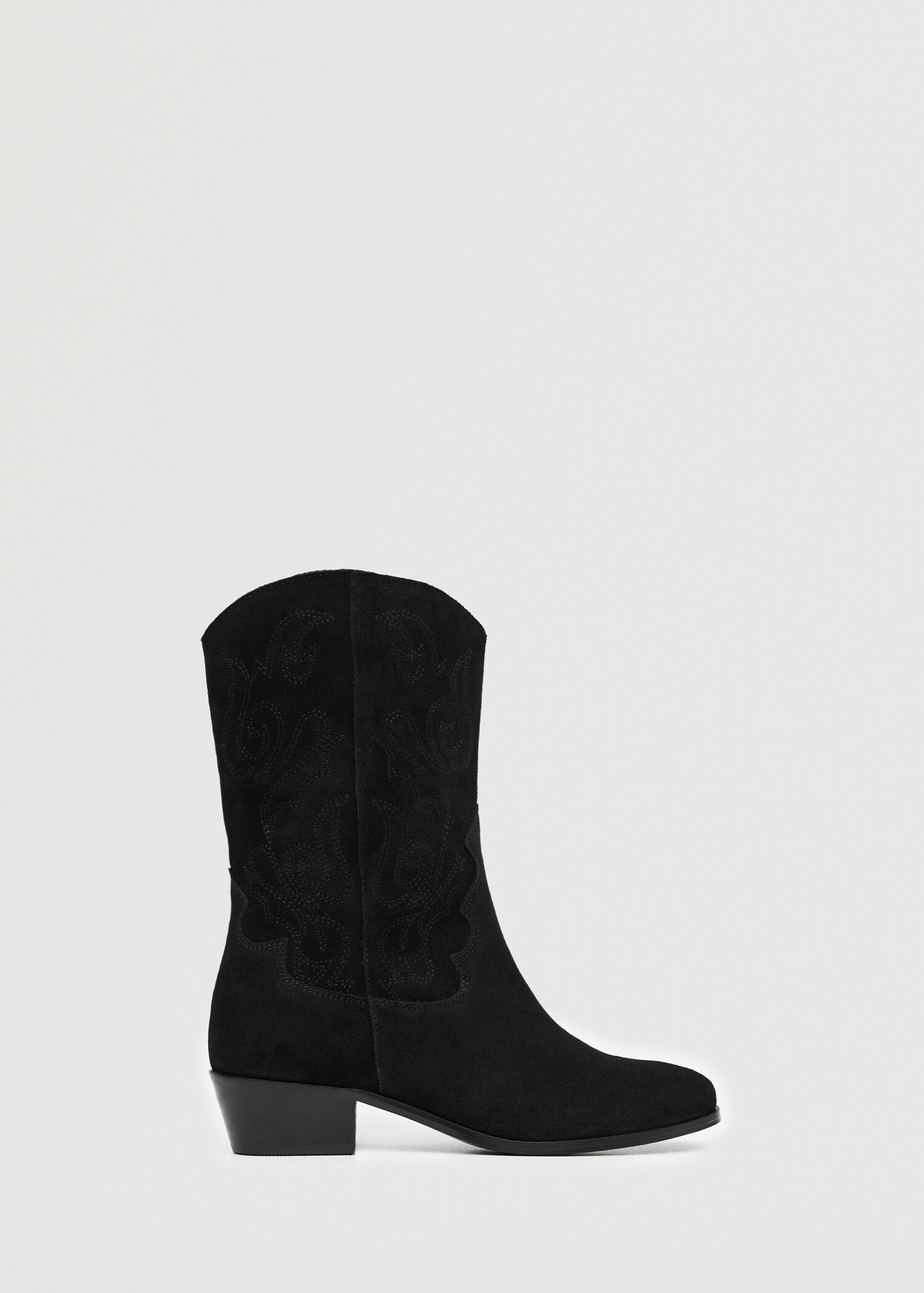 Cowboy leather boots Girl MANGO OUTLET USA