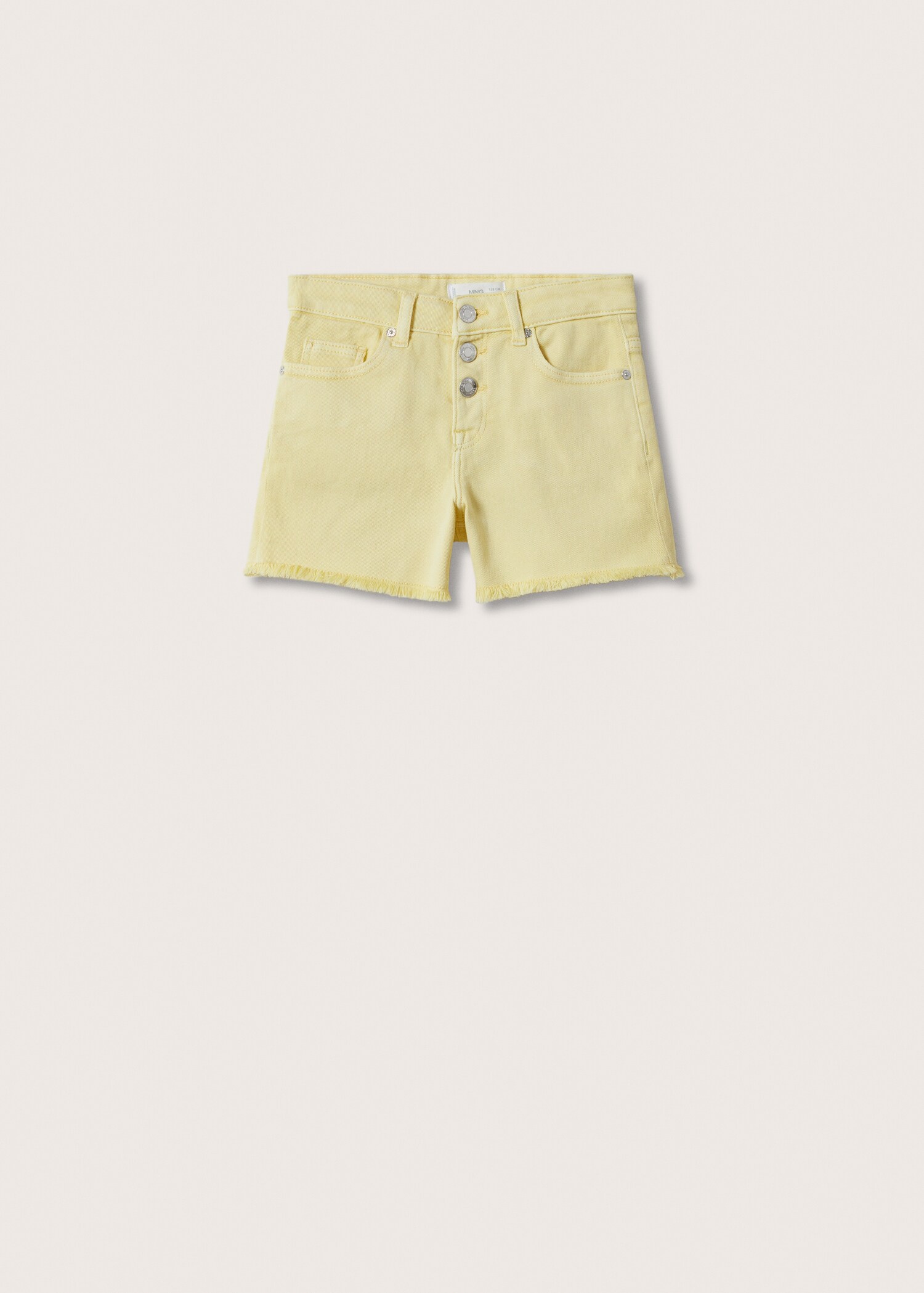 Buttoned denim shorts - Article without model