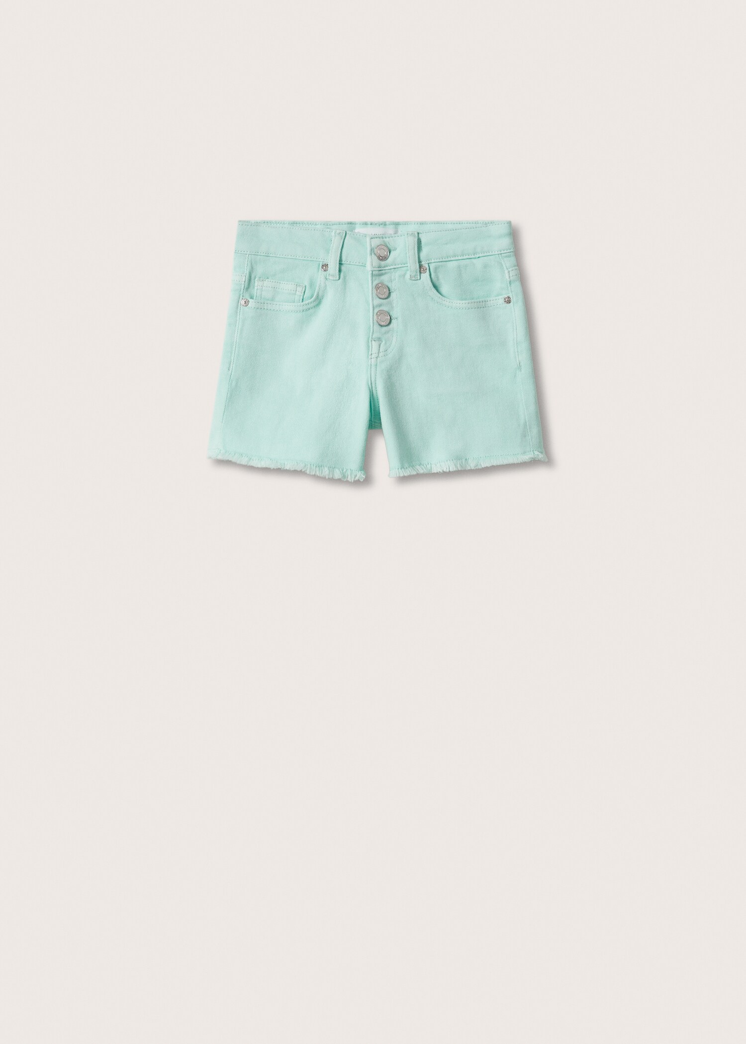 Buttoned denim shorts - Article without model