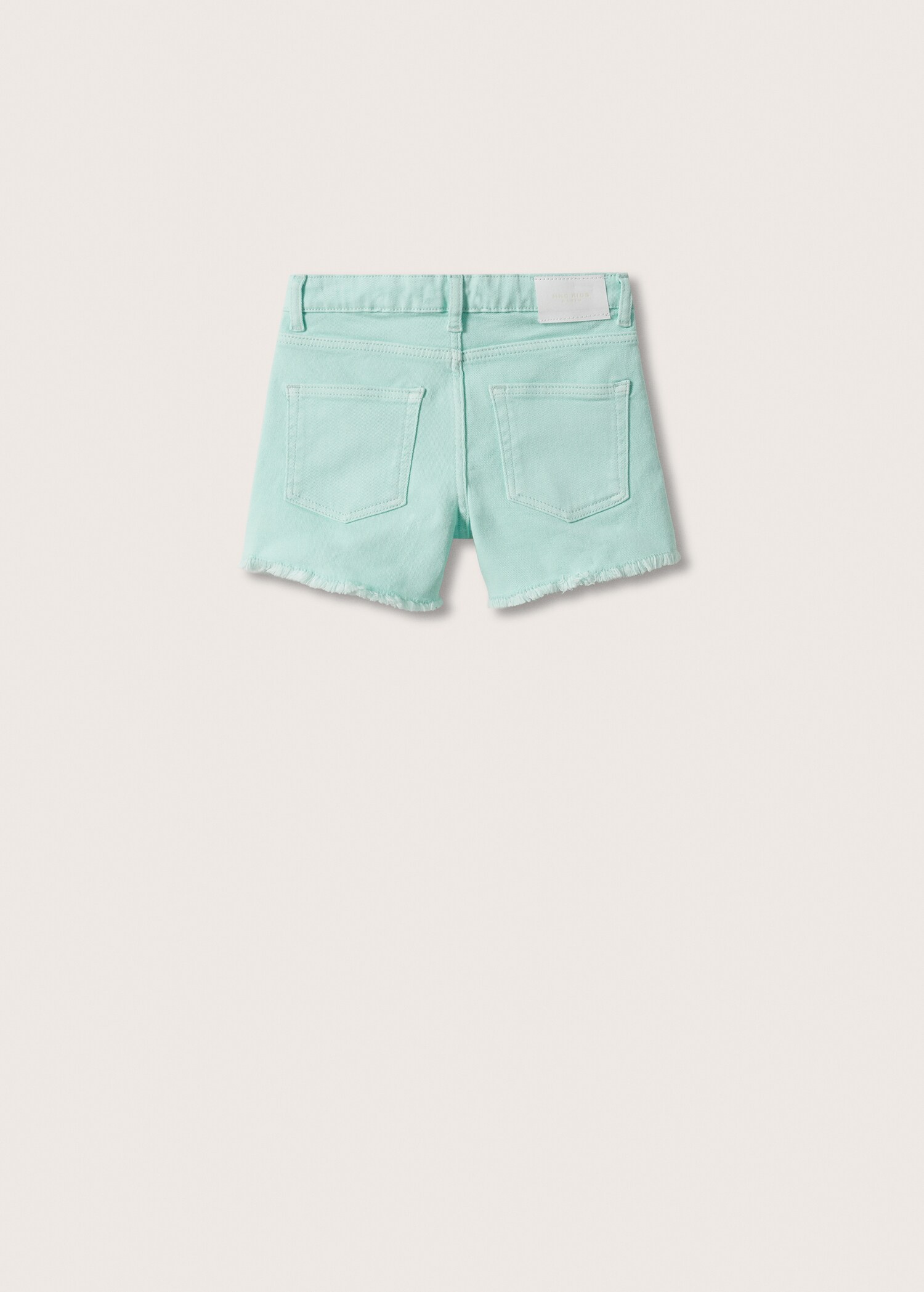 Buttoned denim shorts - Reverse of the article