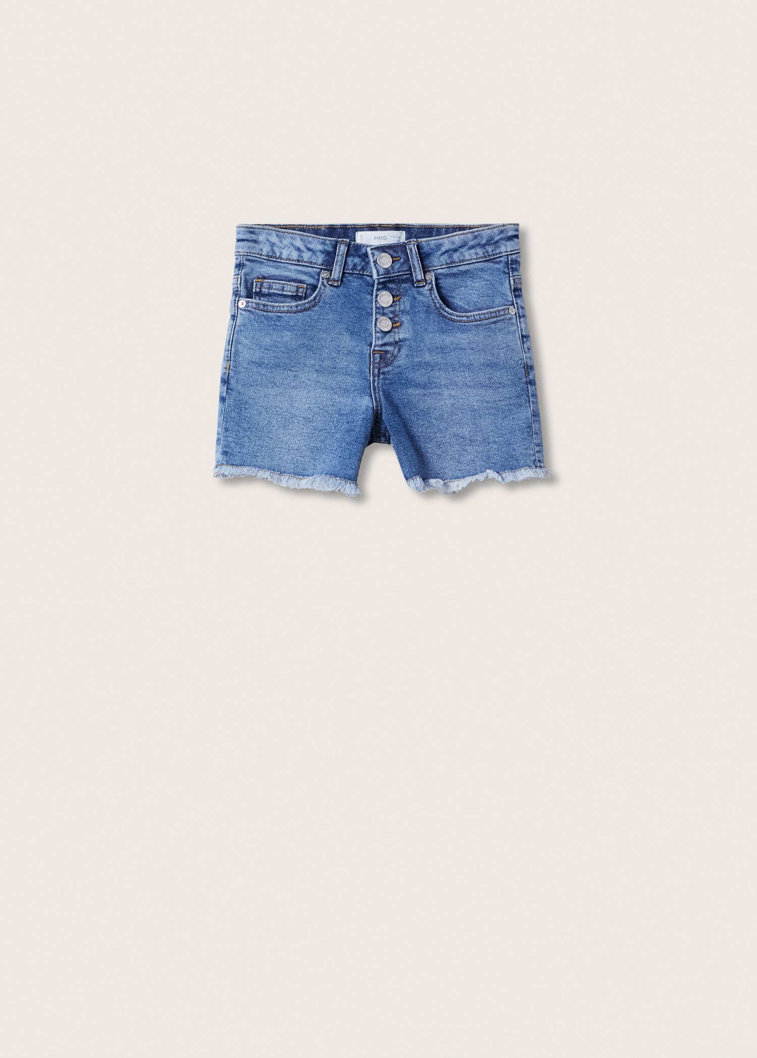 Buttoned denim shorts - Article without model