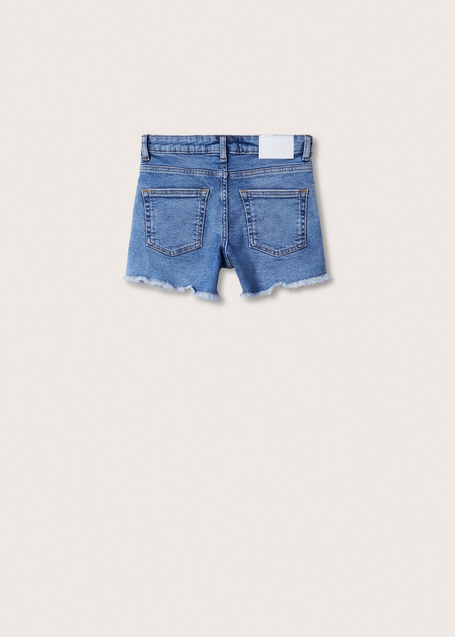 Buttoned denim shorts - Reverse of the article