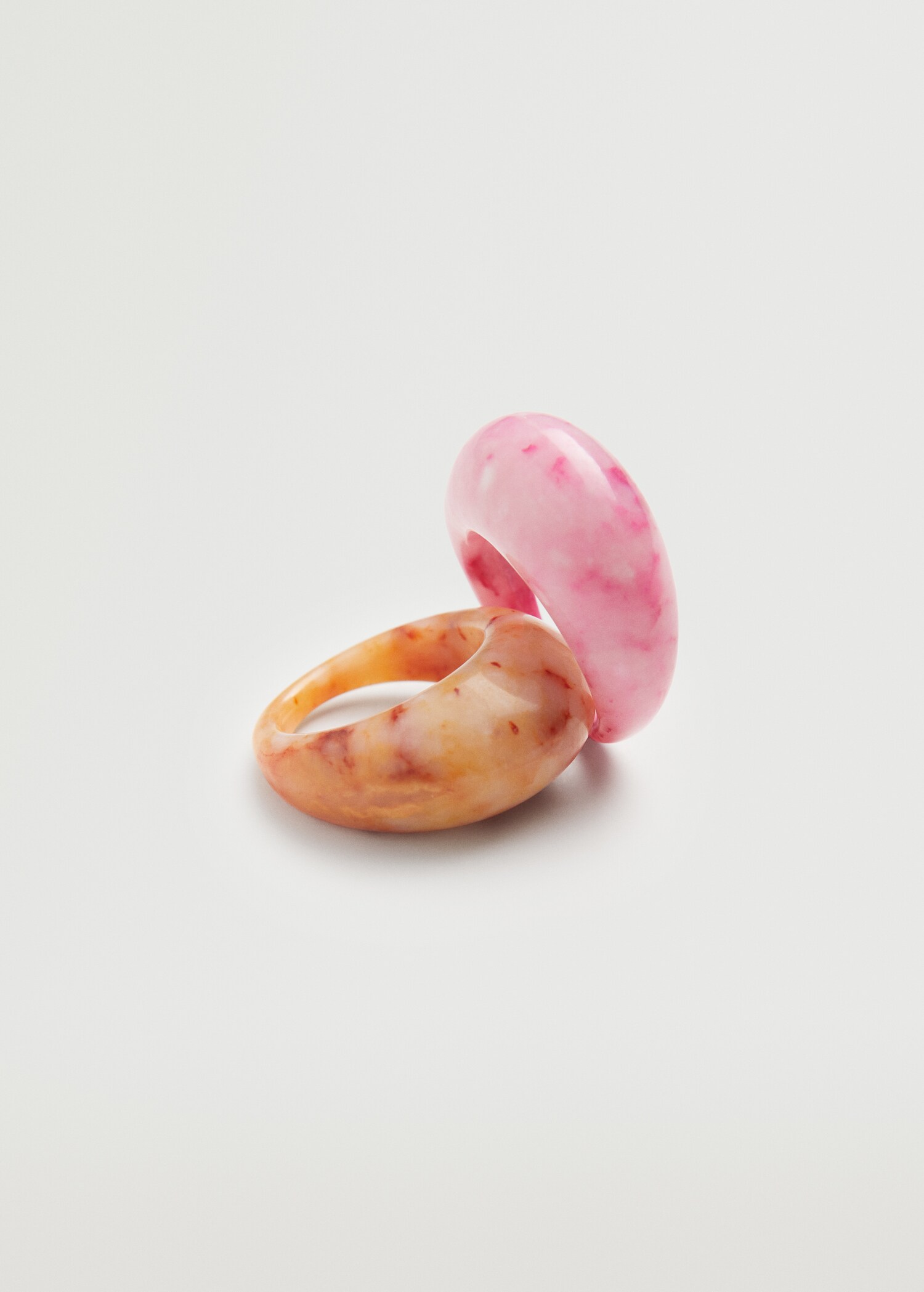Pack 2 anillos resina - Plano medio