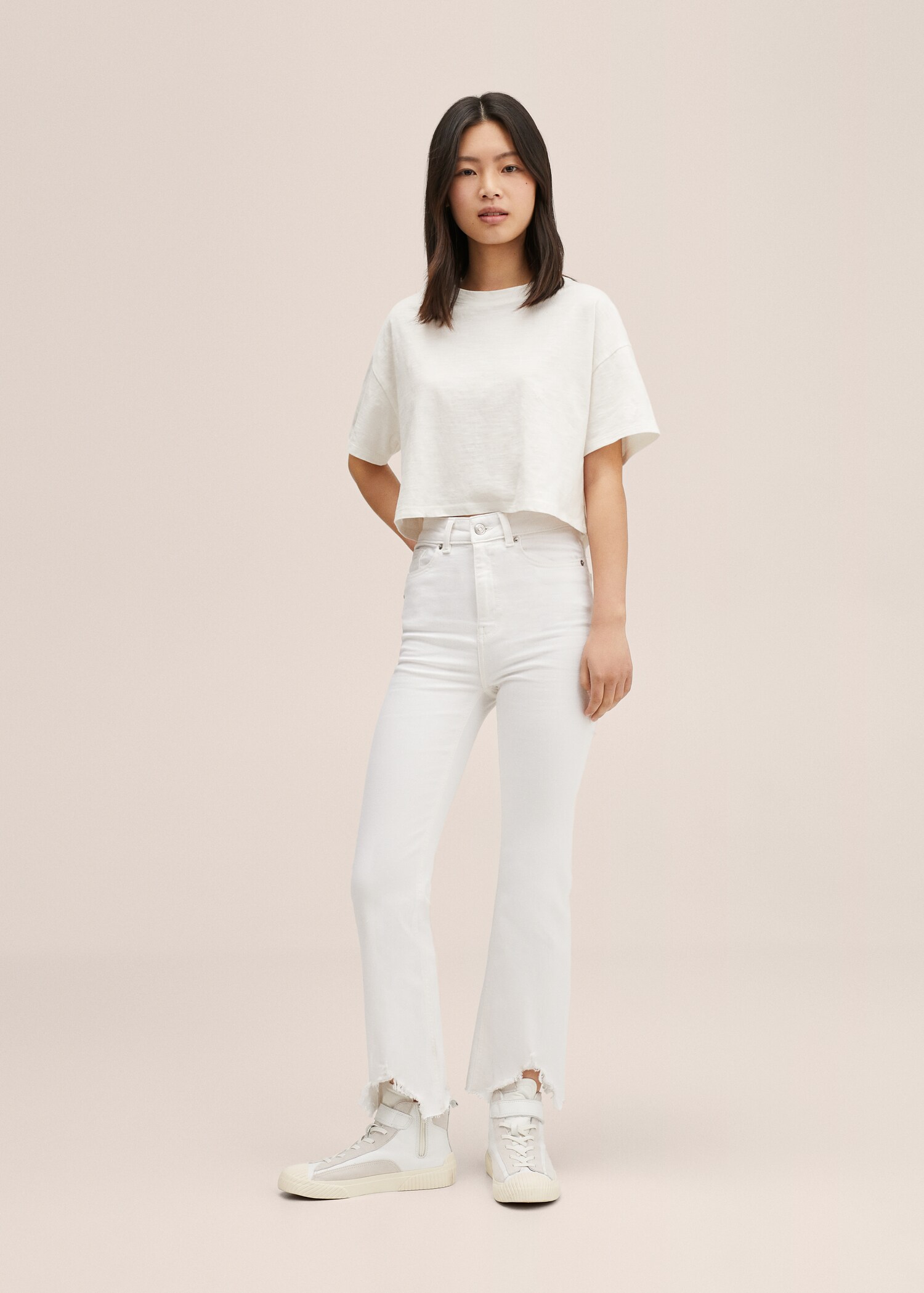 Jeans bootcut med frynser nederst - Artikkeldetalj 1