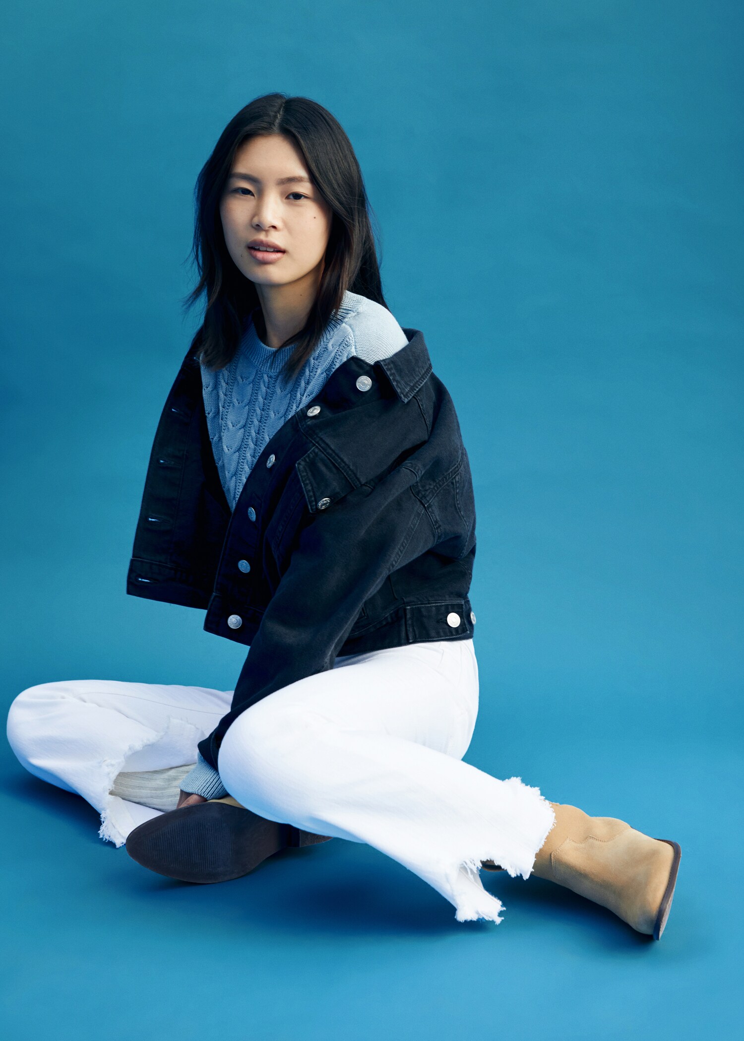 Jeans bootcut med frynser nederst - Artikkeldetalj 5