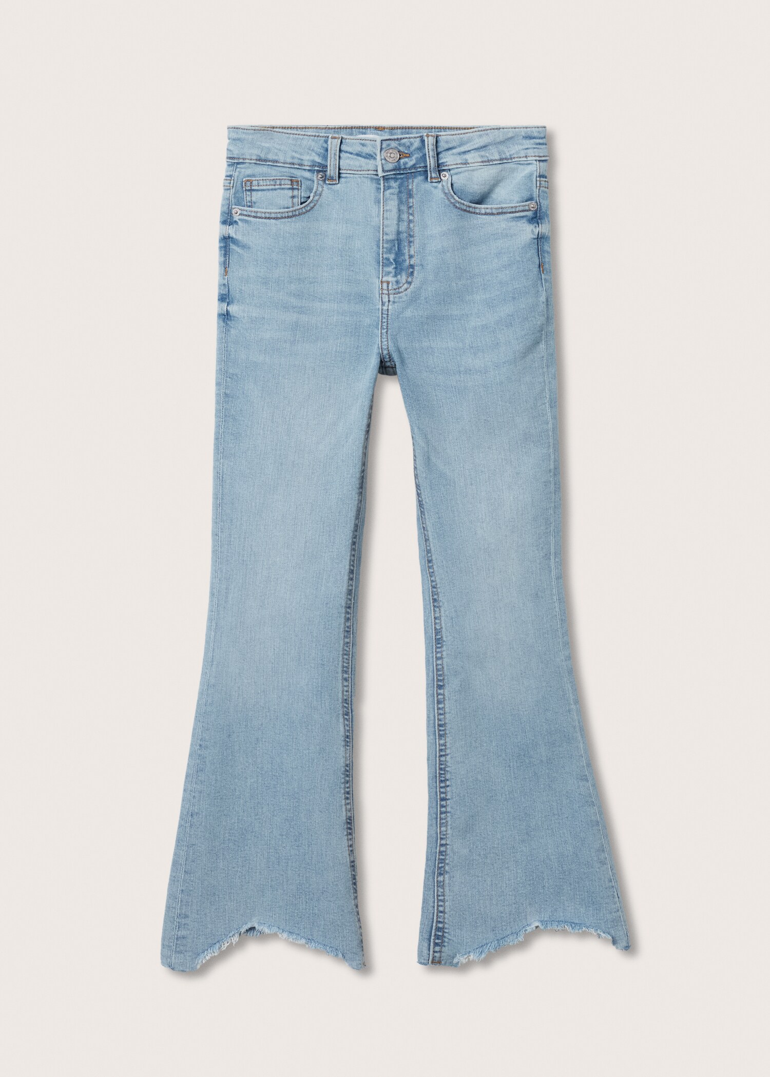 Bootcut jeans met gerafelde broekspijpen - Artikel zonder model
