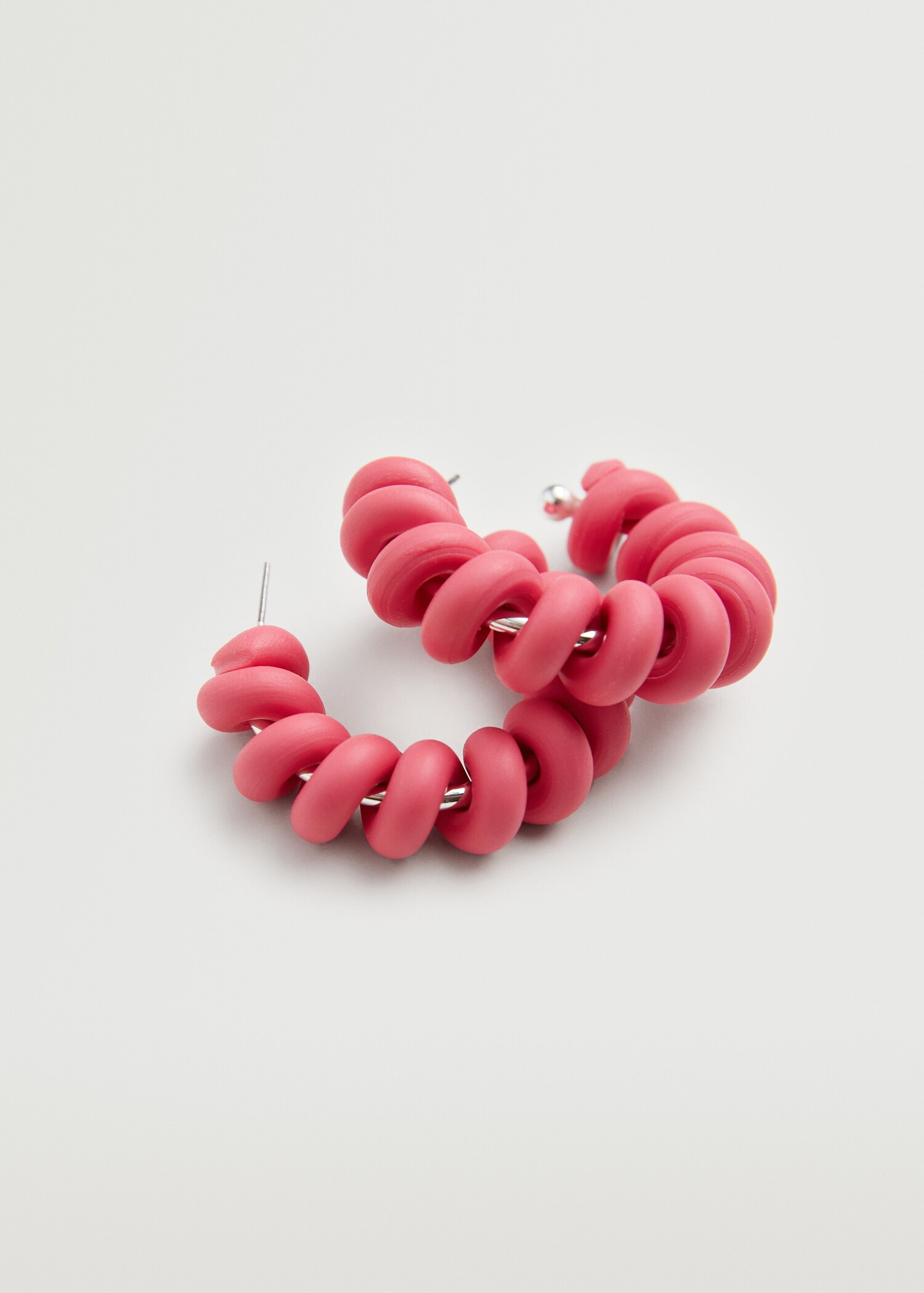 Clay hoop earrings - Medium plane