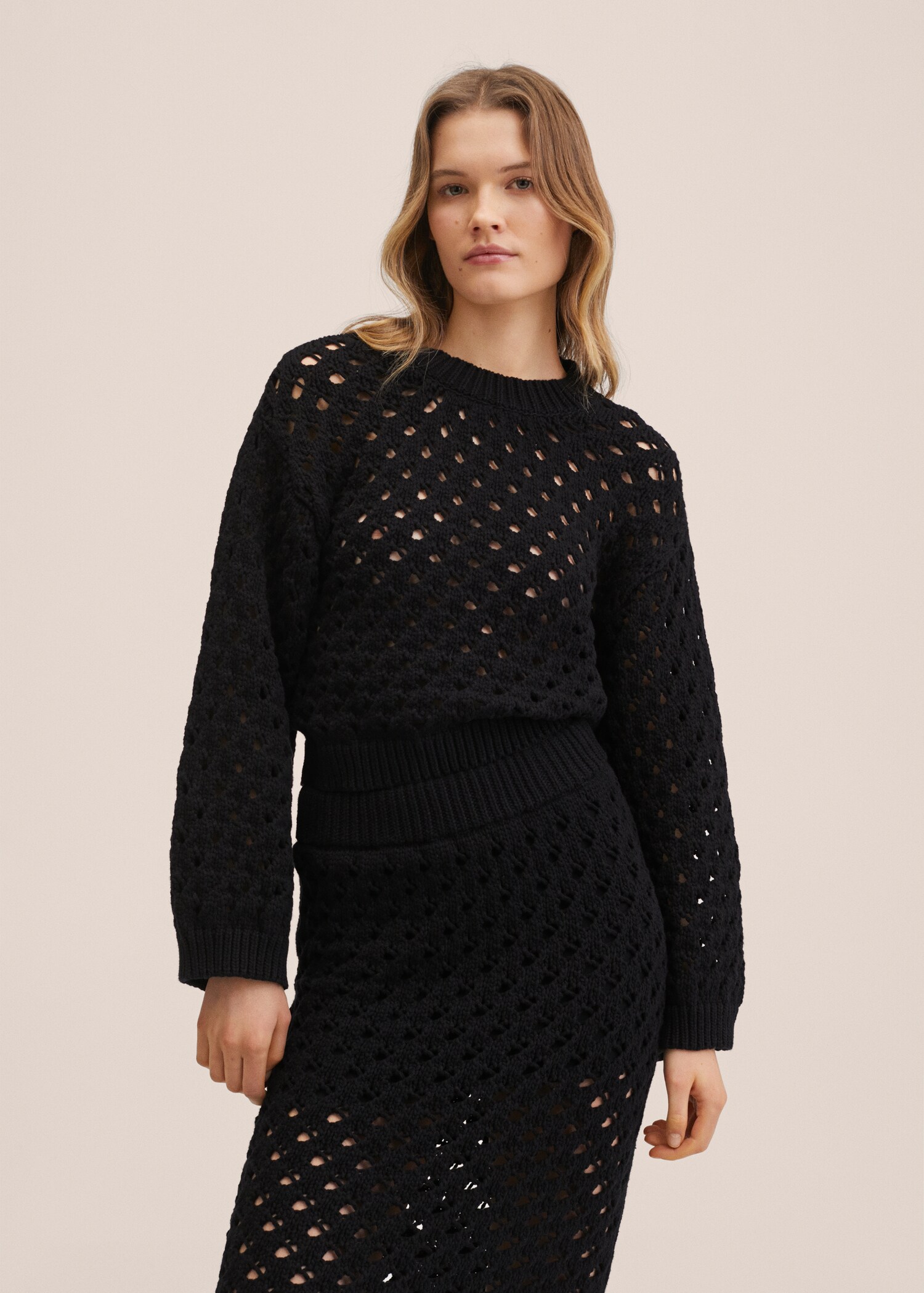 Openwork knit sweater - Medium plane
