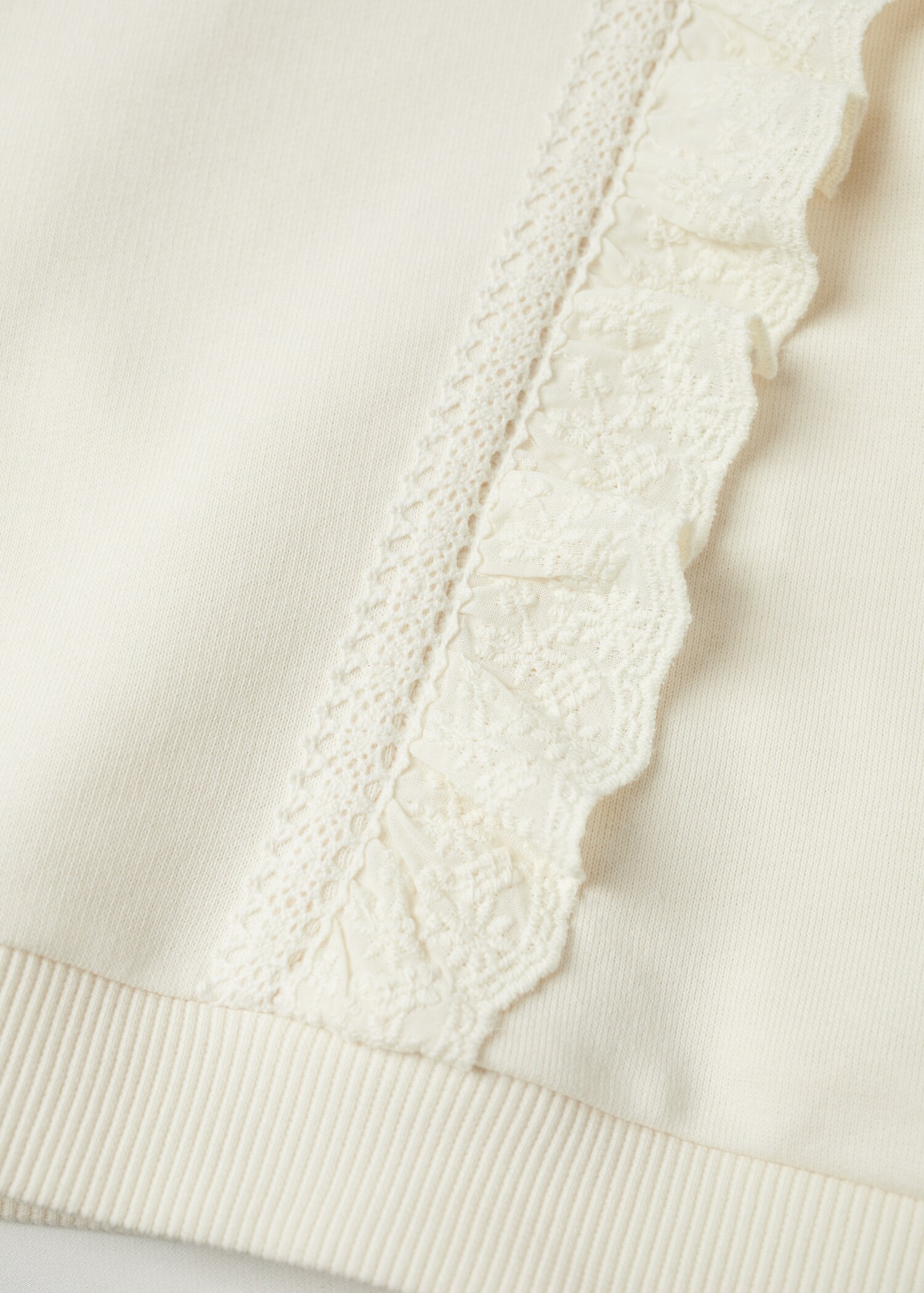 Baumwoll-Sweatshirt mit Rüschen - Detail des Artikels 8