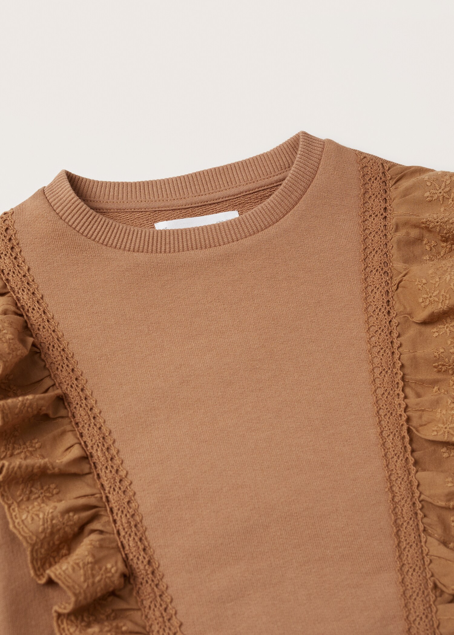 Baumwoll-Sweatshirt mit Rüschen - Detail des Artikels 8