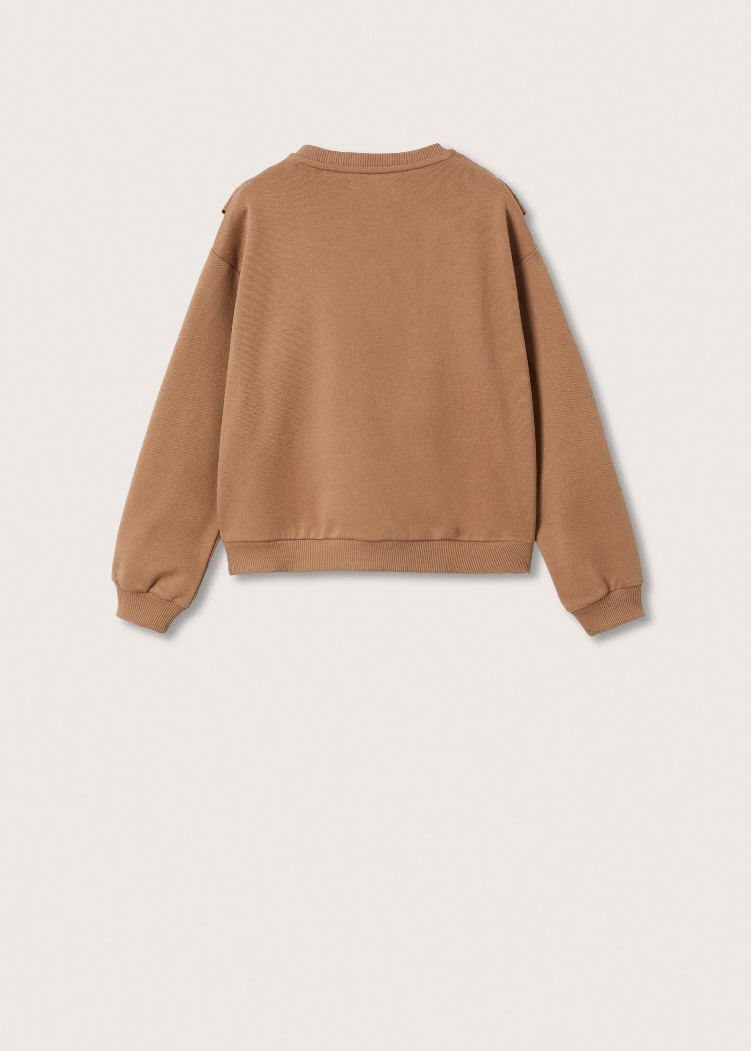 Baumwoll-Sweatshirt mit Rüschen - Rückseite des Artikels