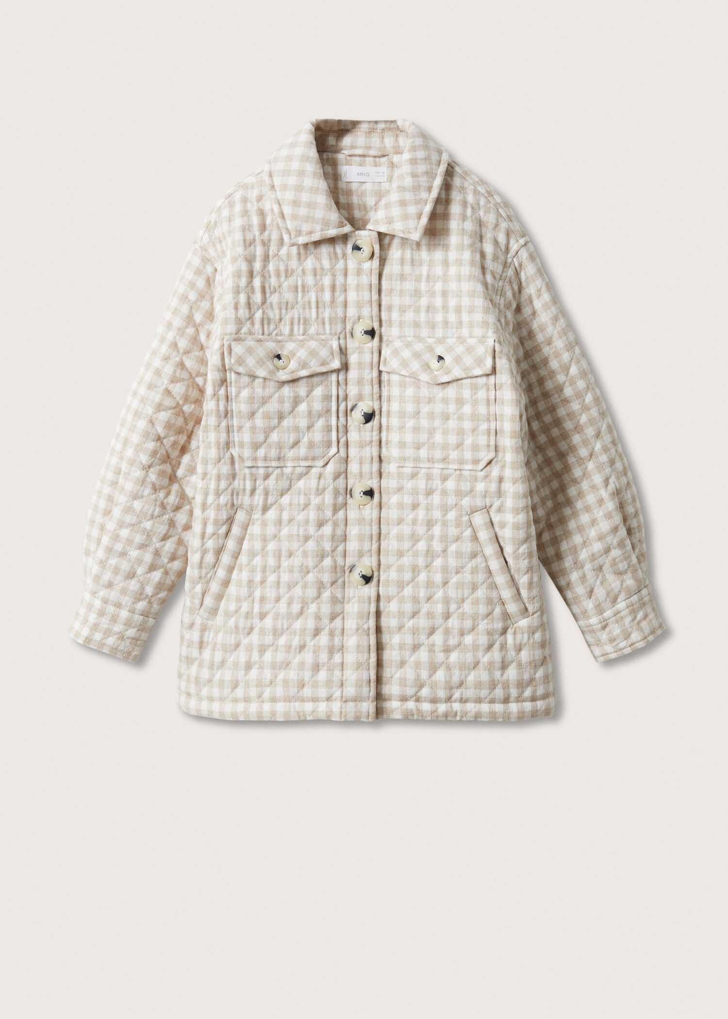 Gingham check padded overshirt - Article without model