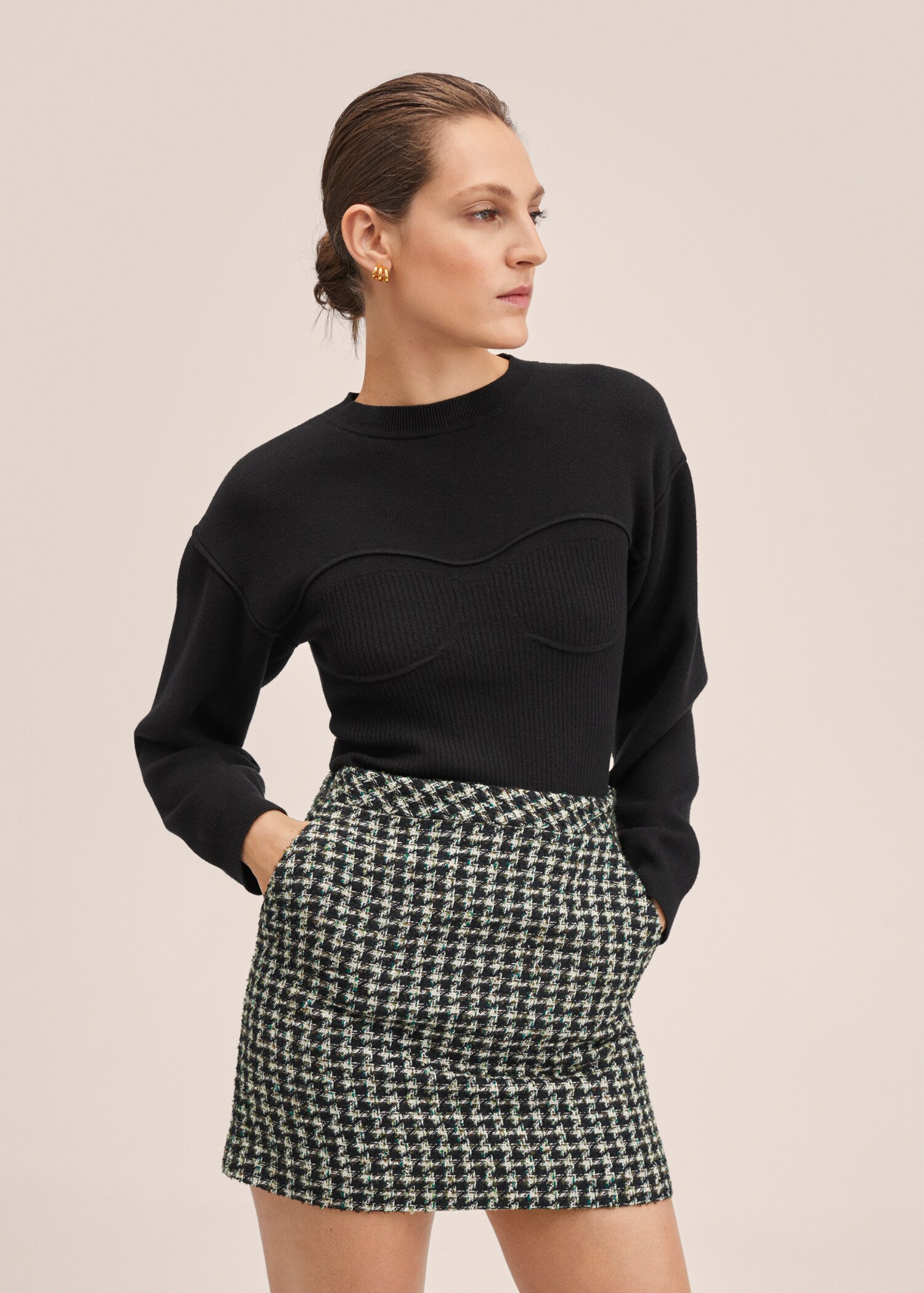Tweed miniskirt - Medium plane