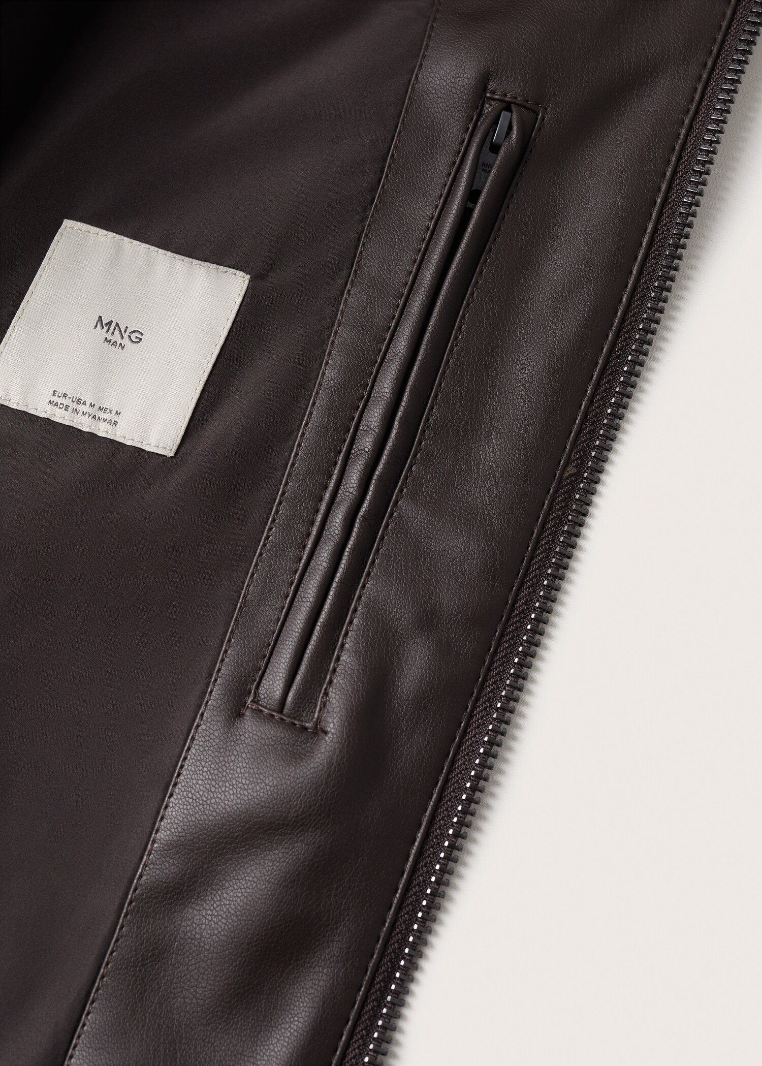 Faux-leather biker jacket - Details of the article 8