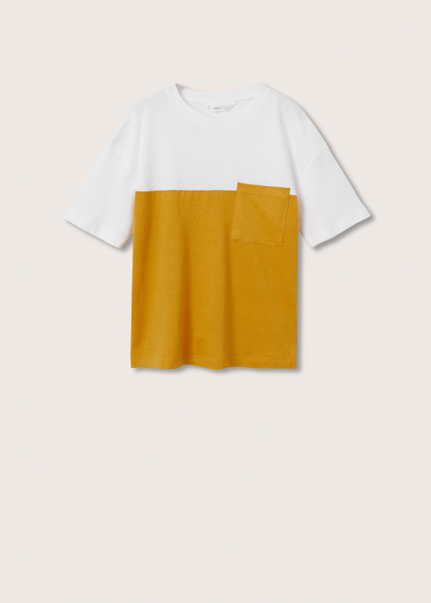 Chest-pocket bicolour T-shirt - Article without model