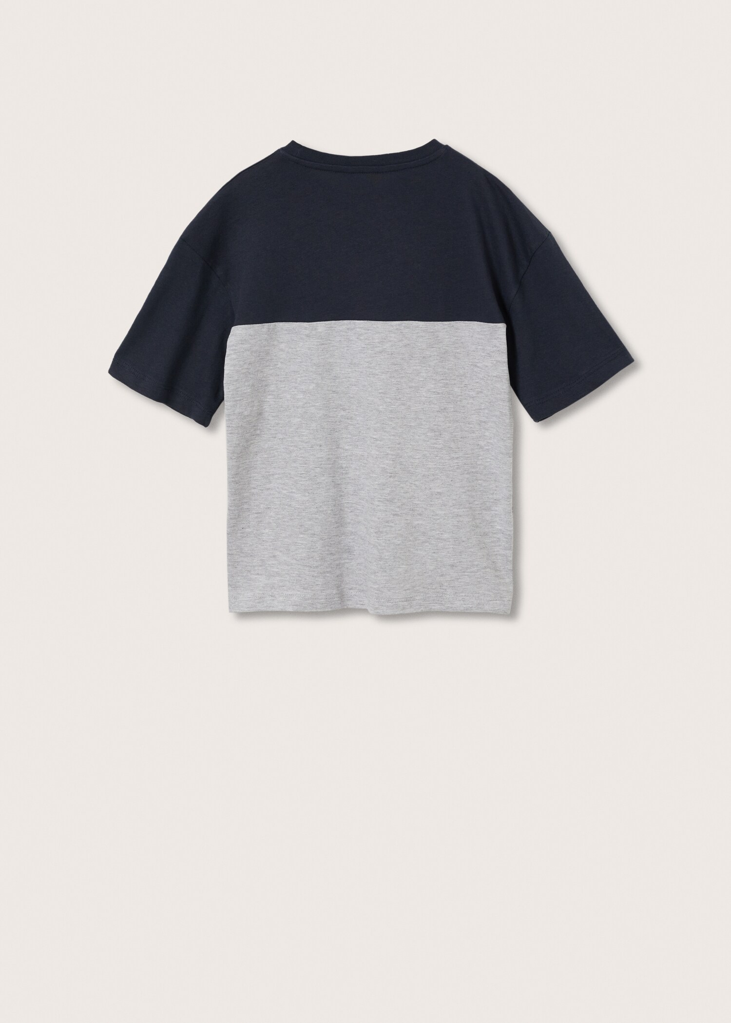 Chest-pocket bicolour T-shirt - Reverse of the article
