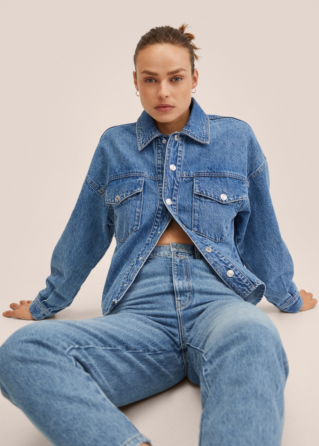 Jean taille haute plusieurs boutons outlet