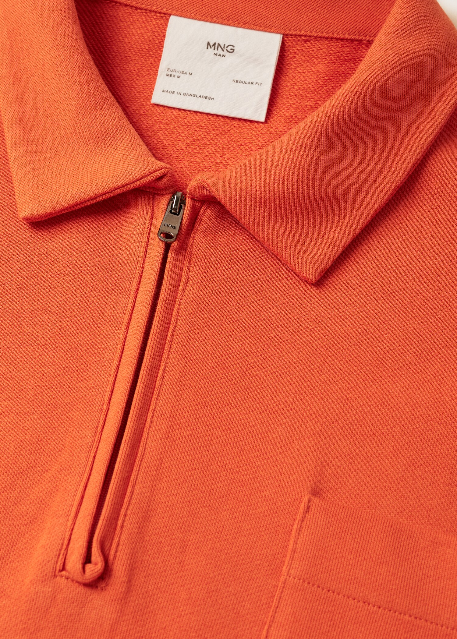 Cotton sweatshirt with zip neck - Details of the article 7