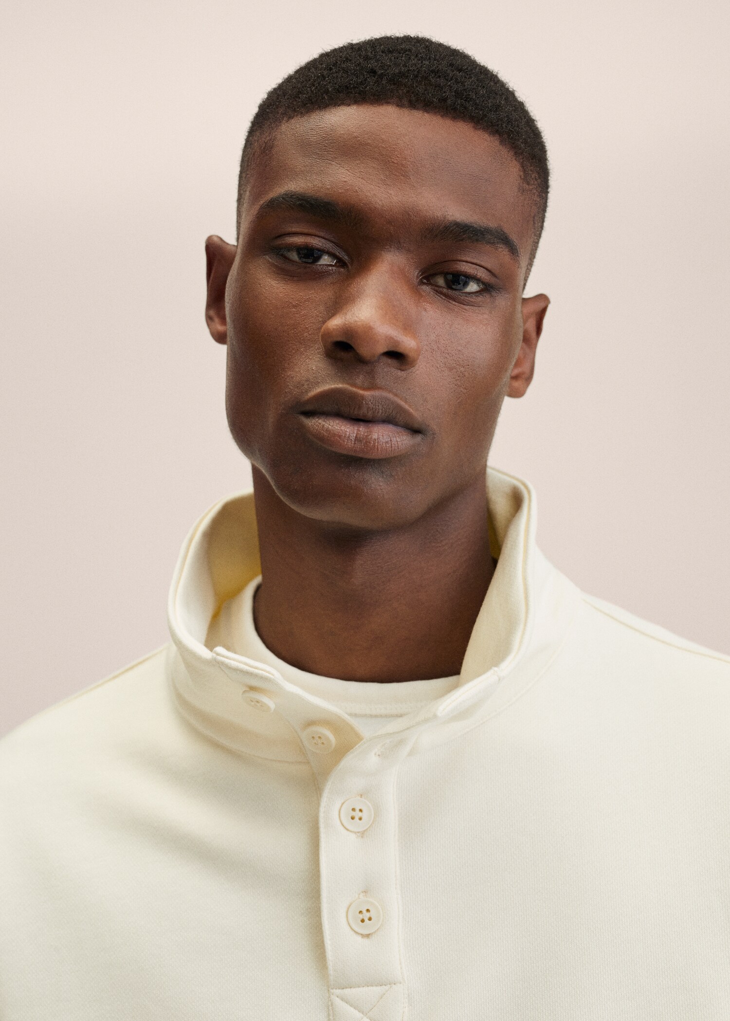 Sudadera cuello abotonado - Detalle del artículo 1