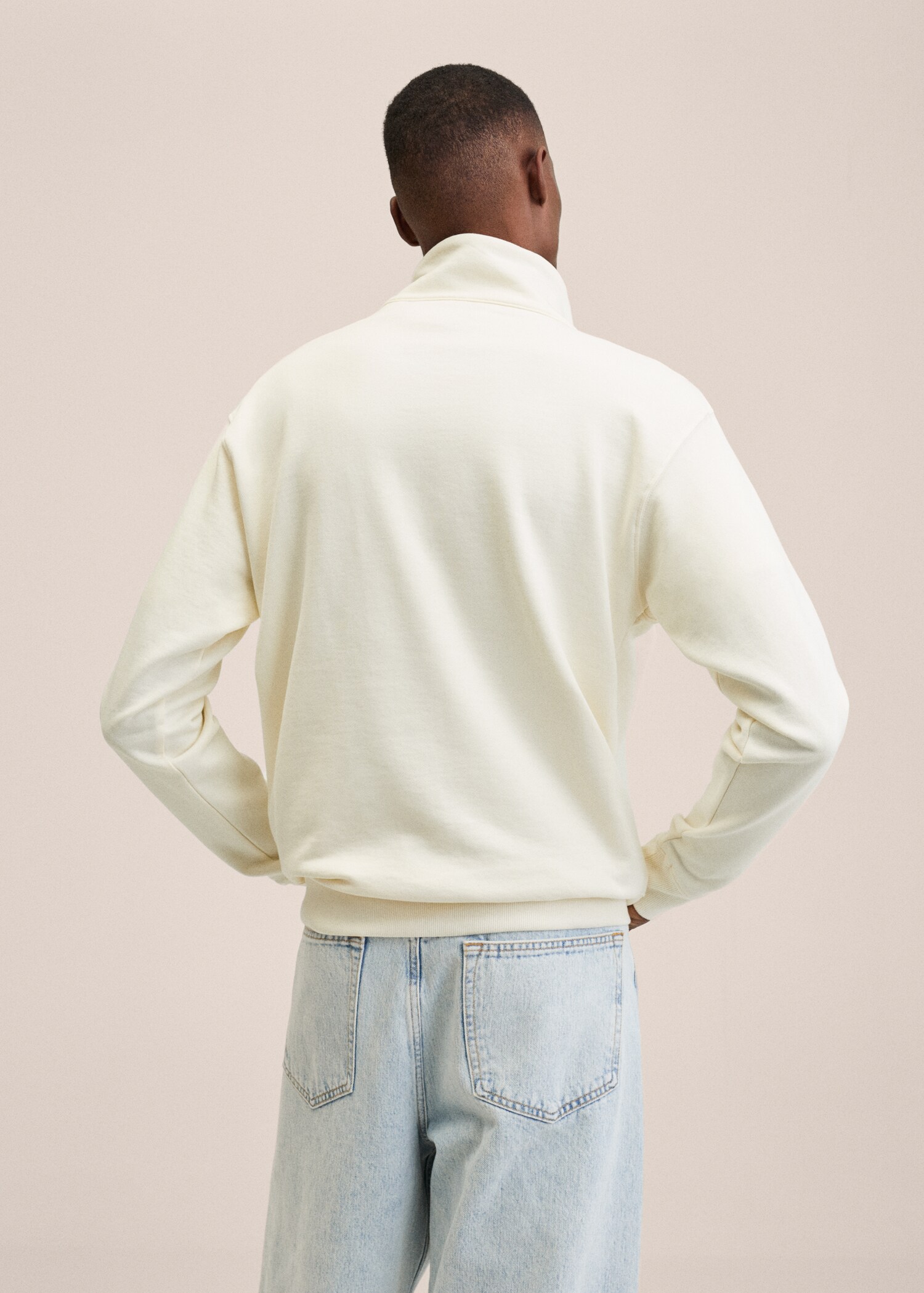 Sudadera cuello abotonado - Reverso del artículo
