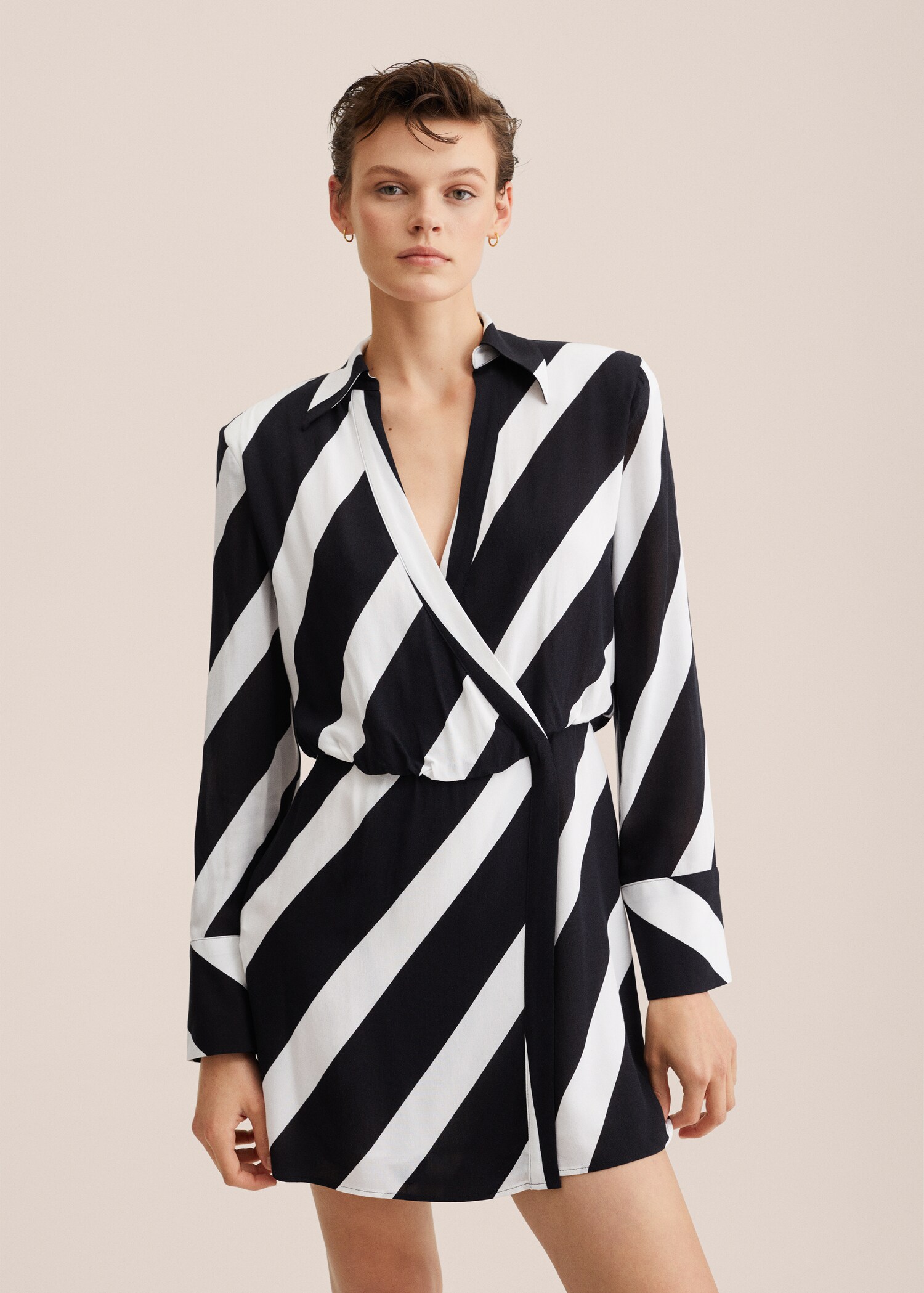 Striped wrap dress - Medium plane