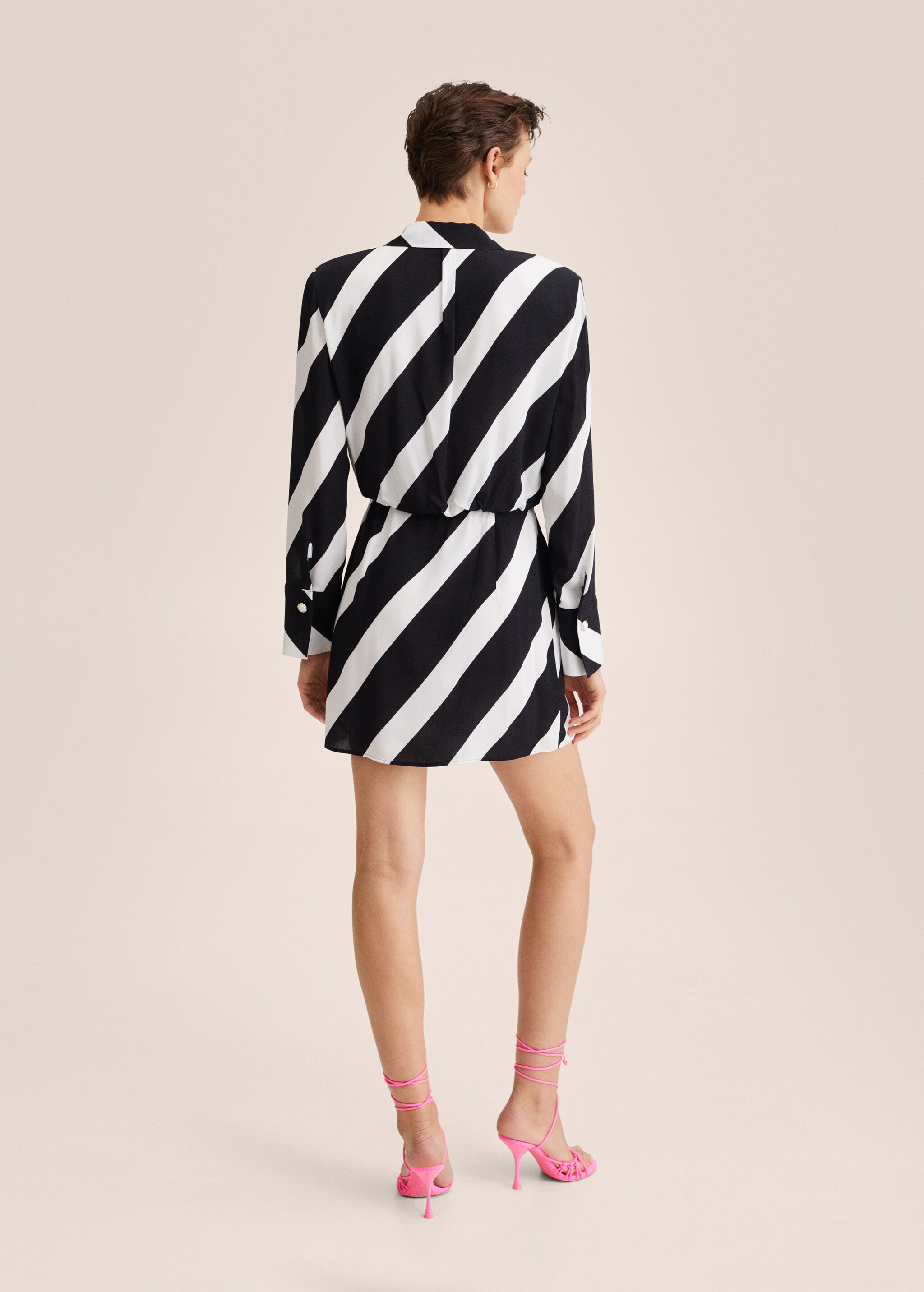 Striped wrap dress - Reverse of the article
