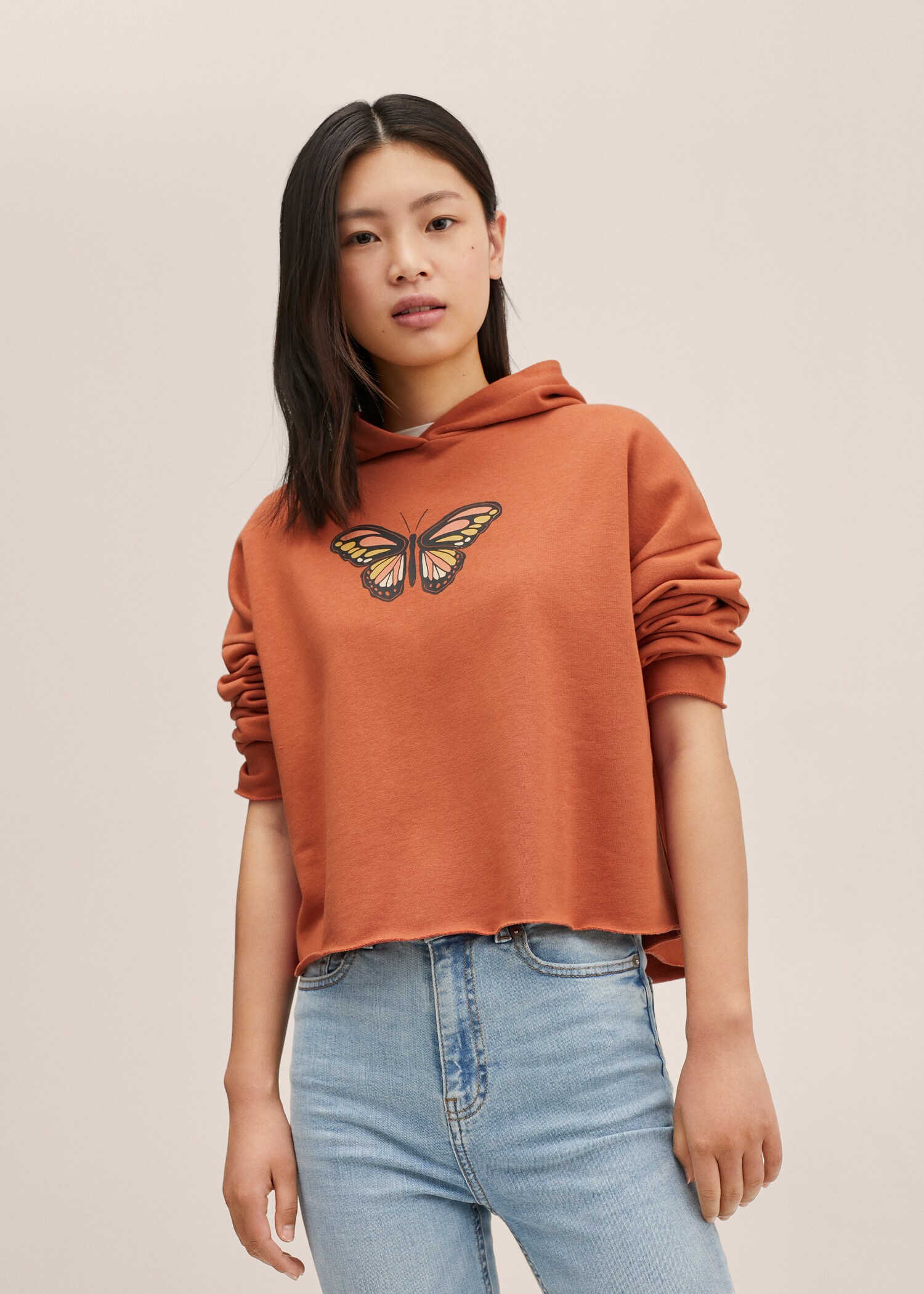 Butterfly cropped sweatshirt - Medium plane