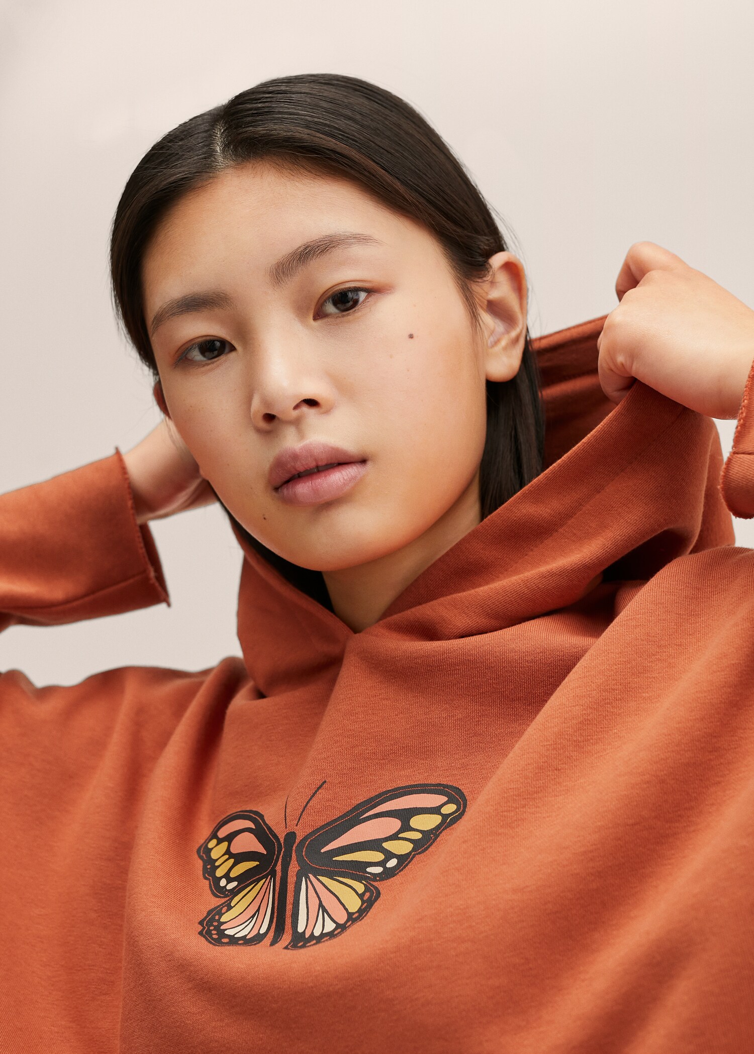 Butterfly cropped sweatshirt - Details of the article 1