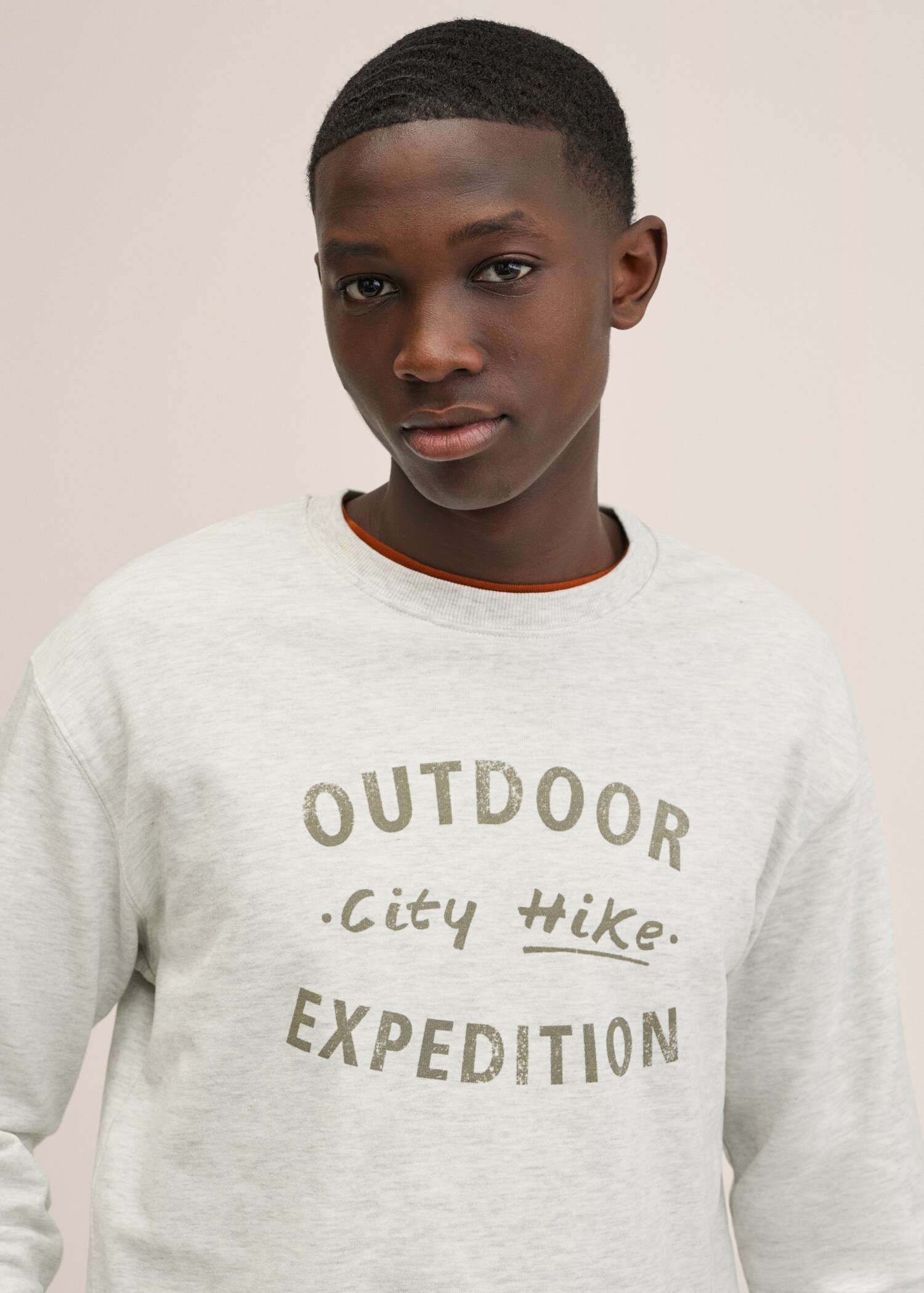 Sudadera algodón estampada - Plano medio
