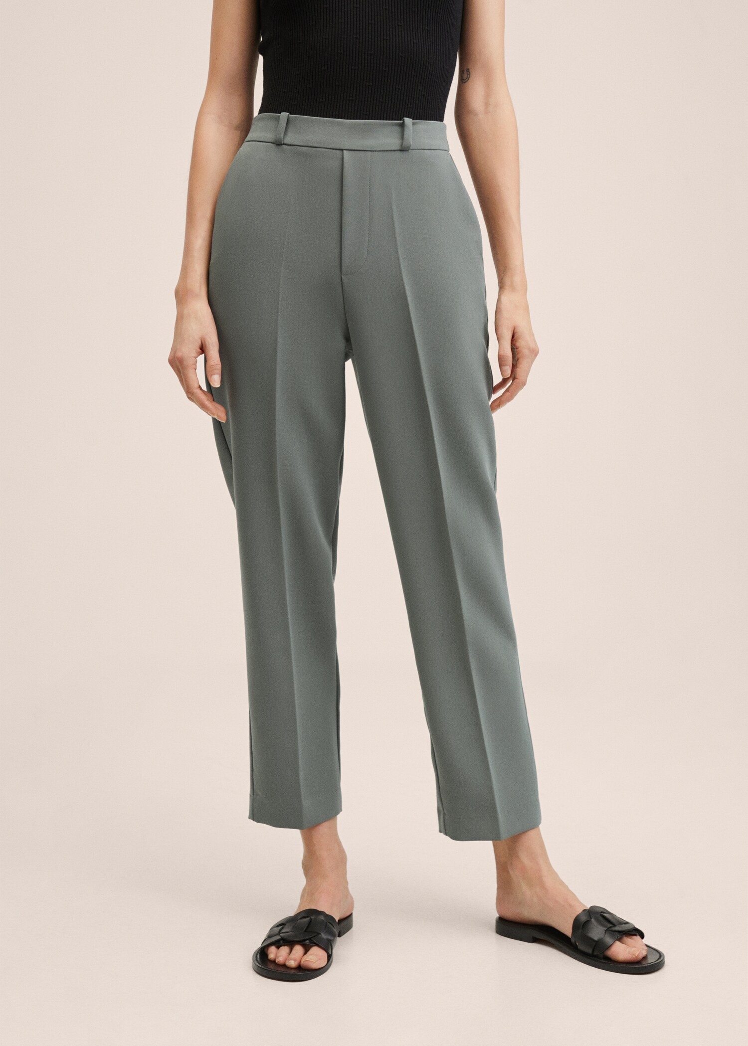 Gerade Hose mit Stretchbund - Mittlere Ansicht
