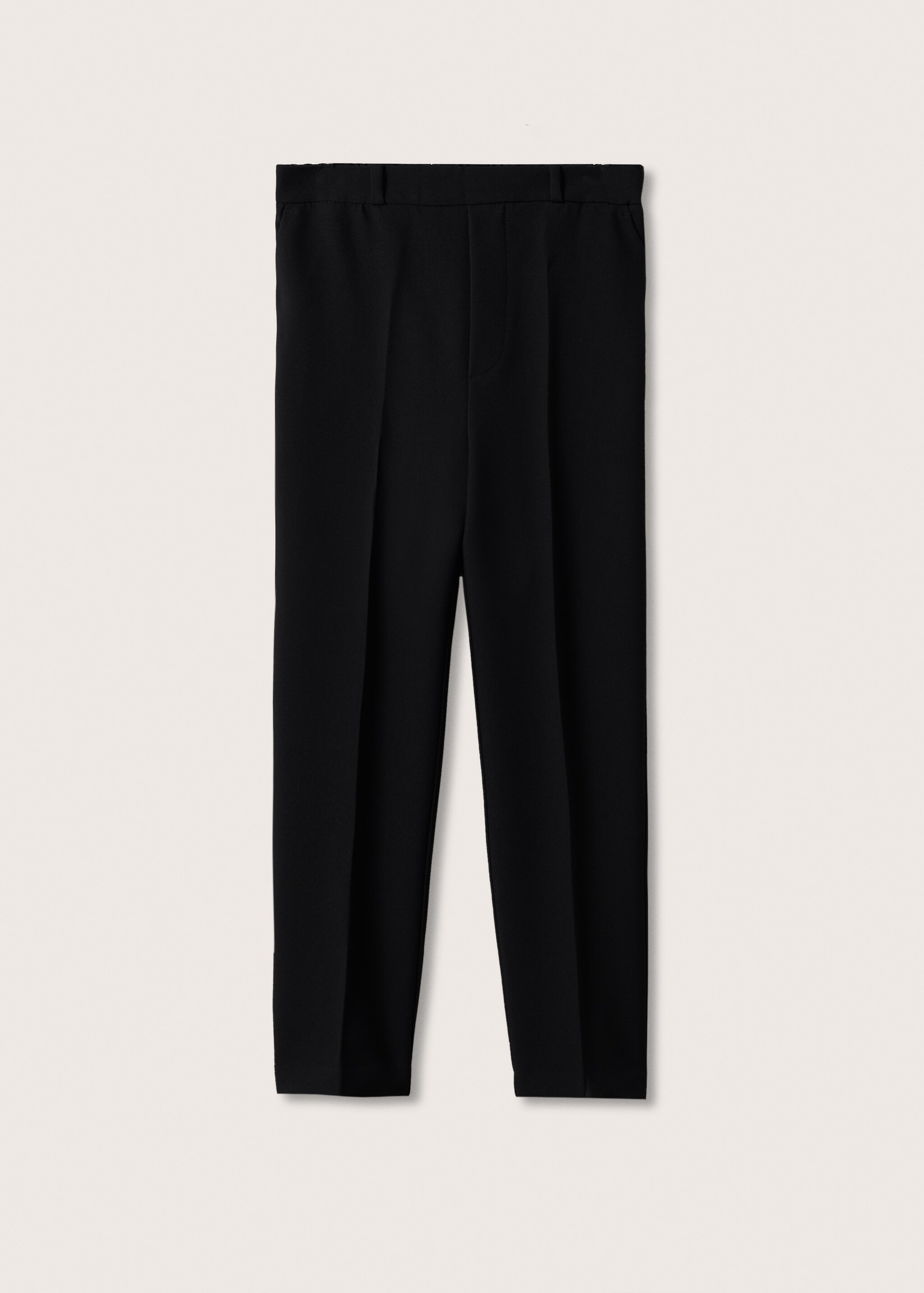 Elastic-waist straight trousers - Article without model