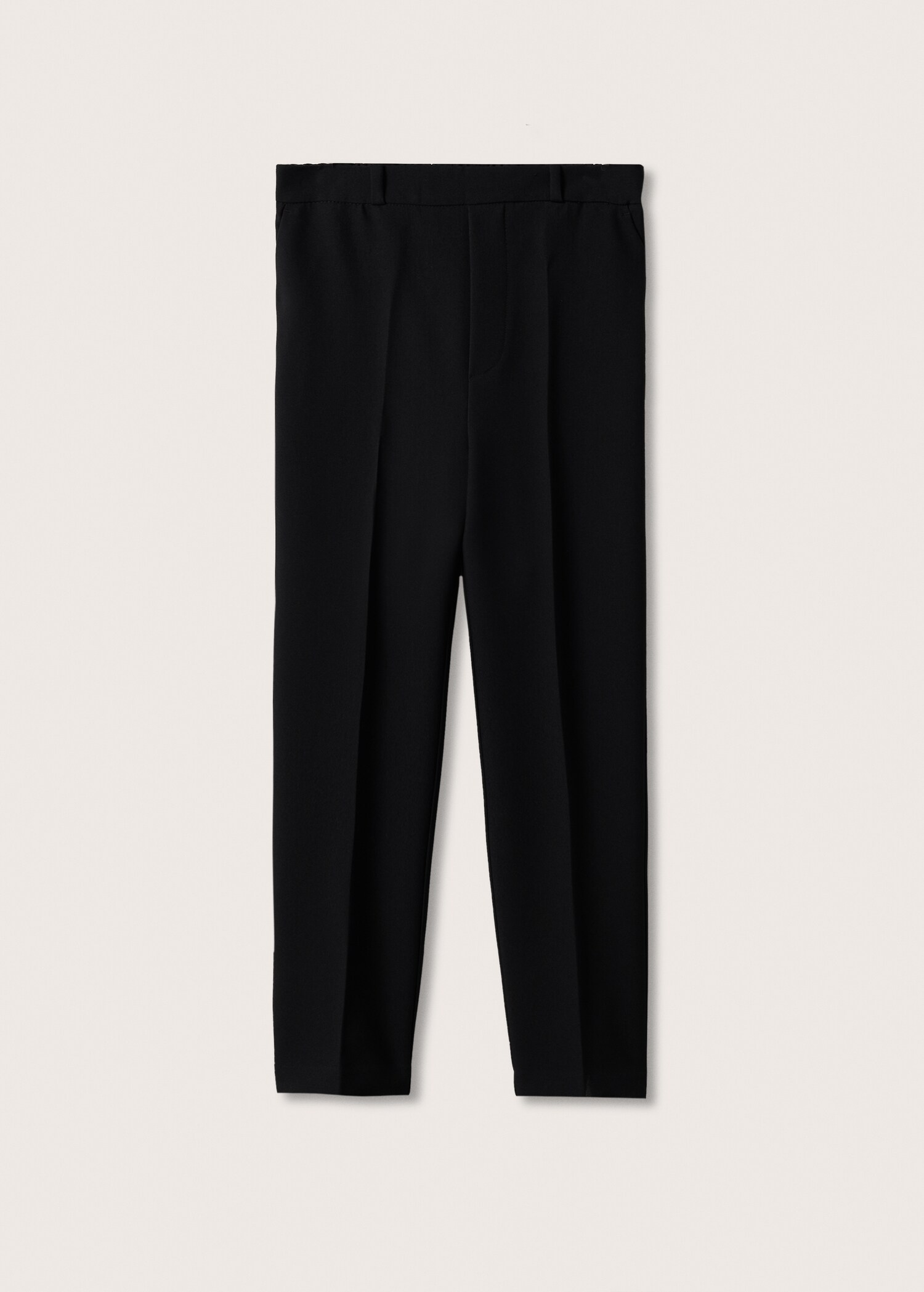 Elastic-waist straight trousers - Article without model