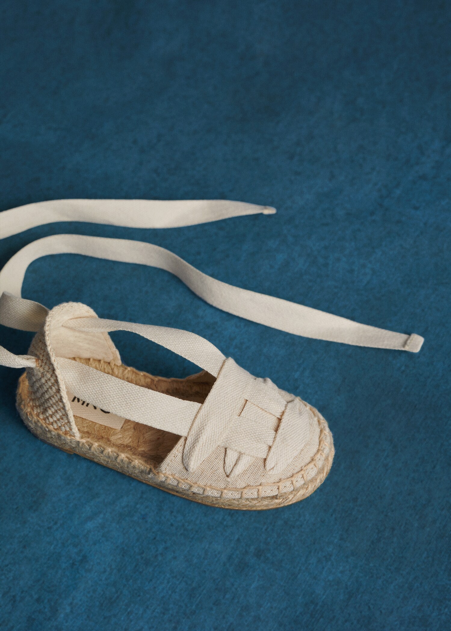 Lace-up linen espadrilles - Medium plane