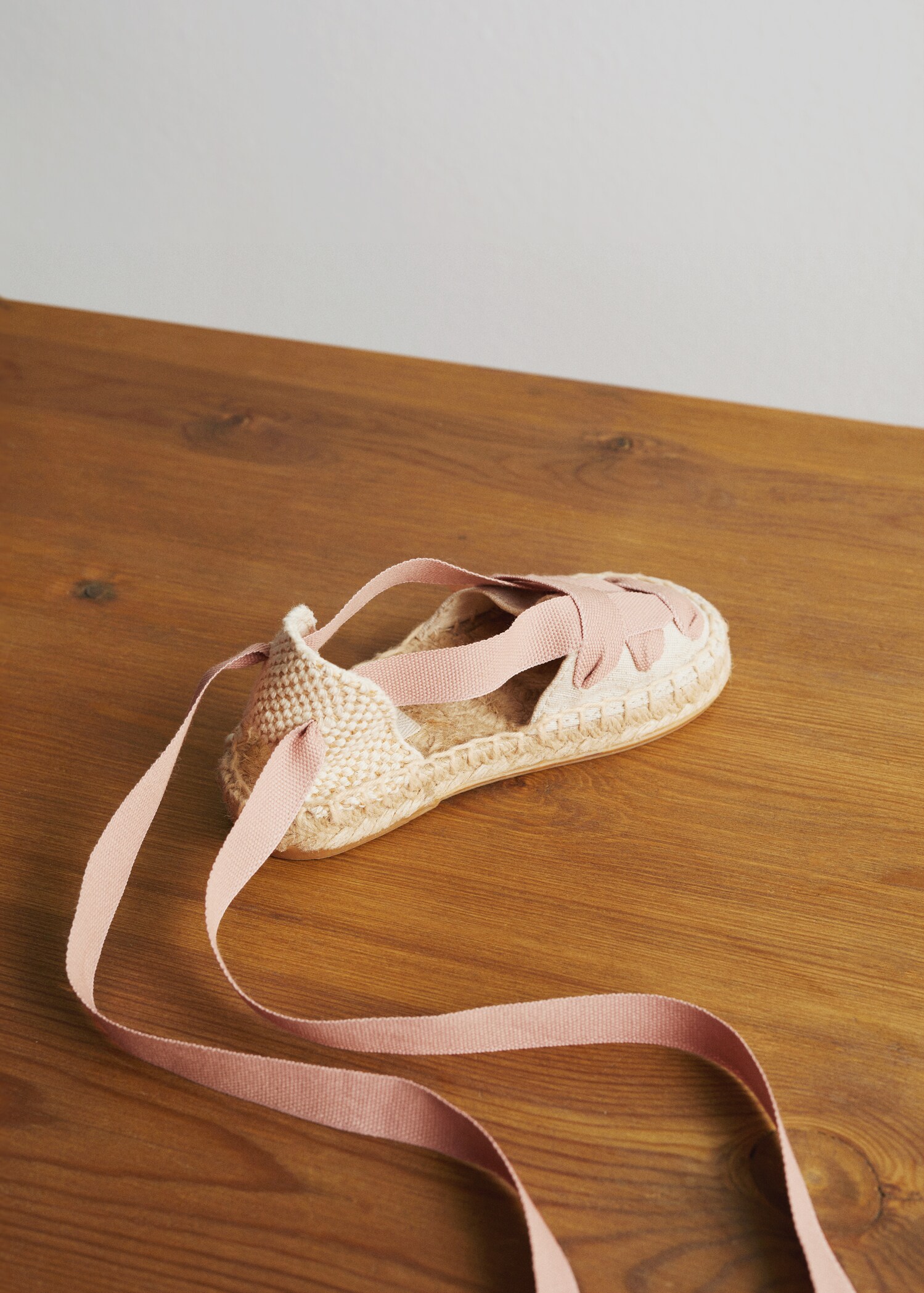 Lace-up linen espadrilles - Medium plane