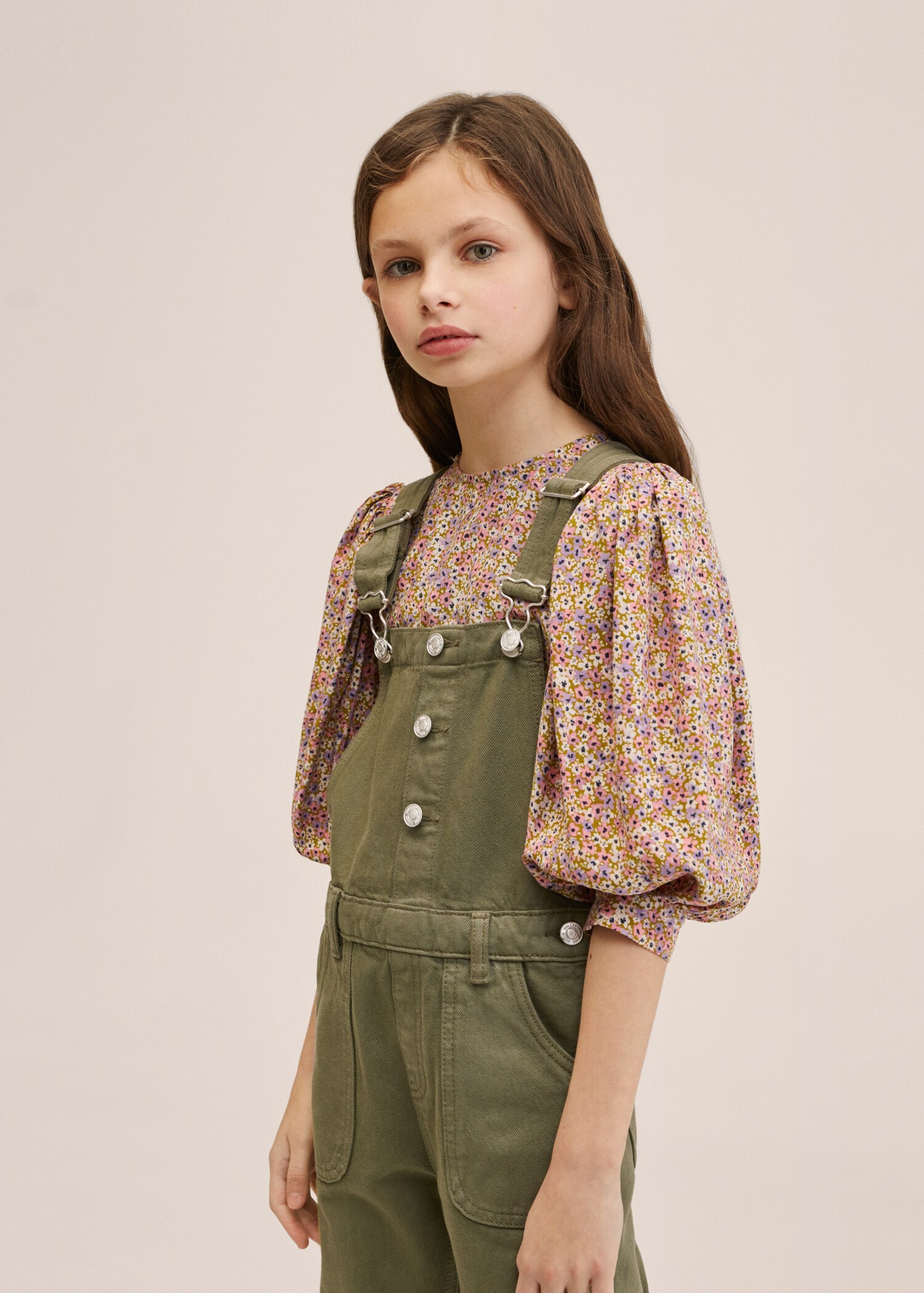 Straight denim dungarees - Medium plane