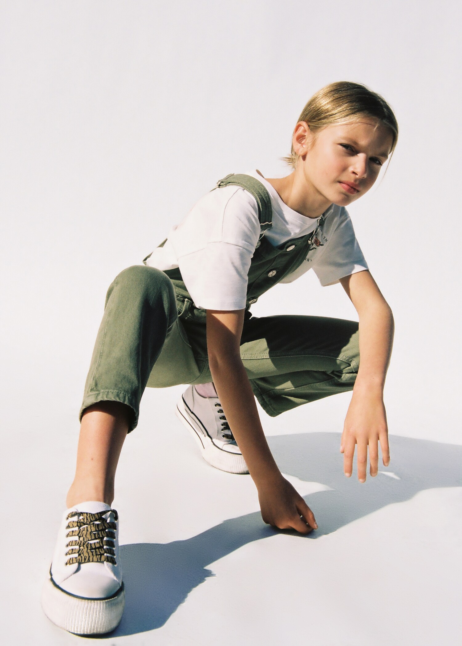 Straight denim dungarees - Details of the article 5