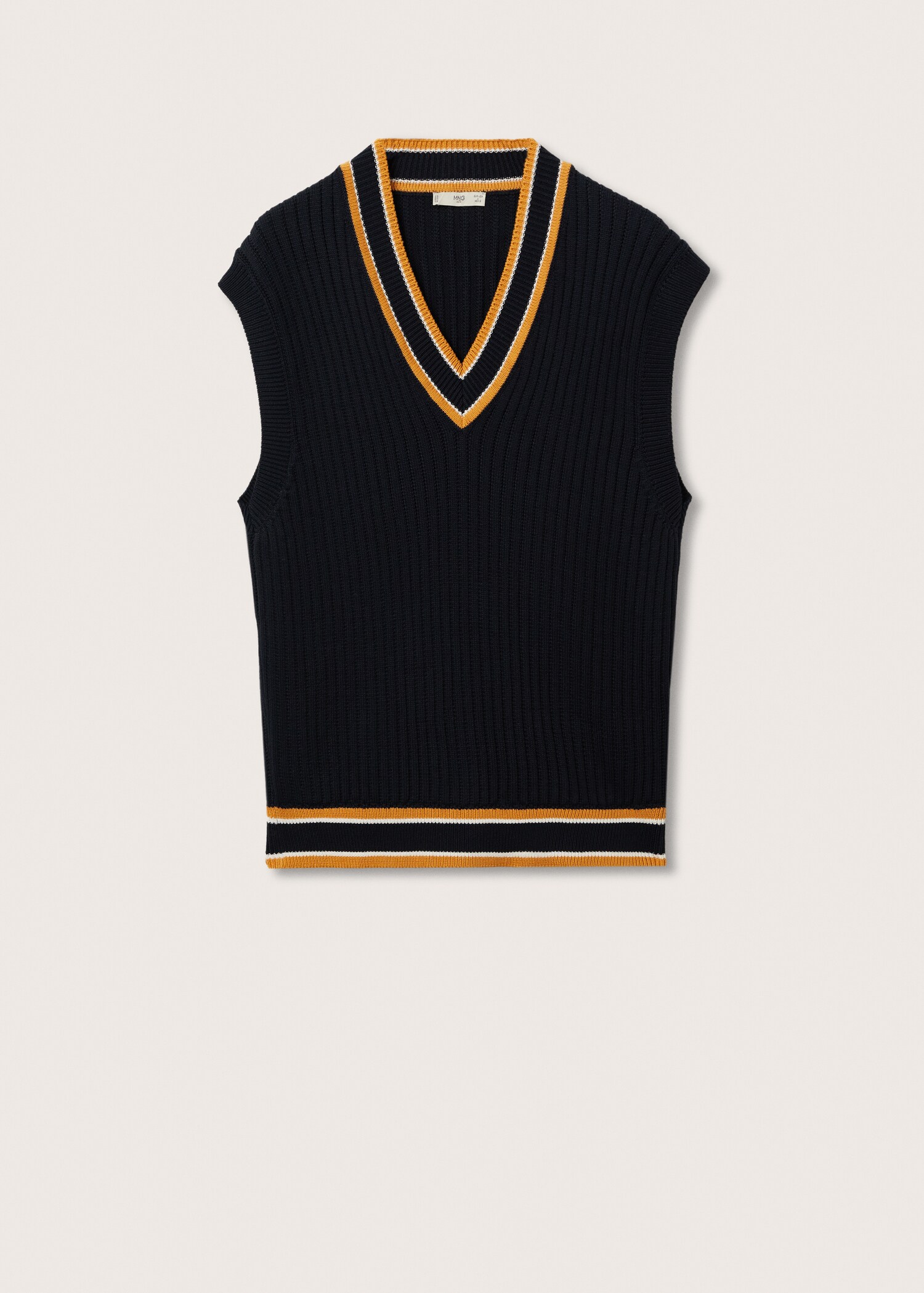 Cotton varsity gilet - Article without model