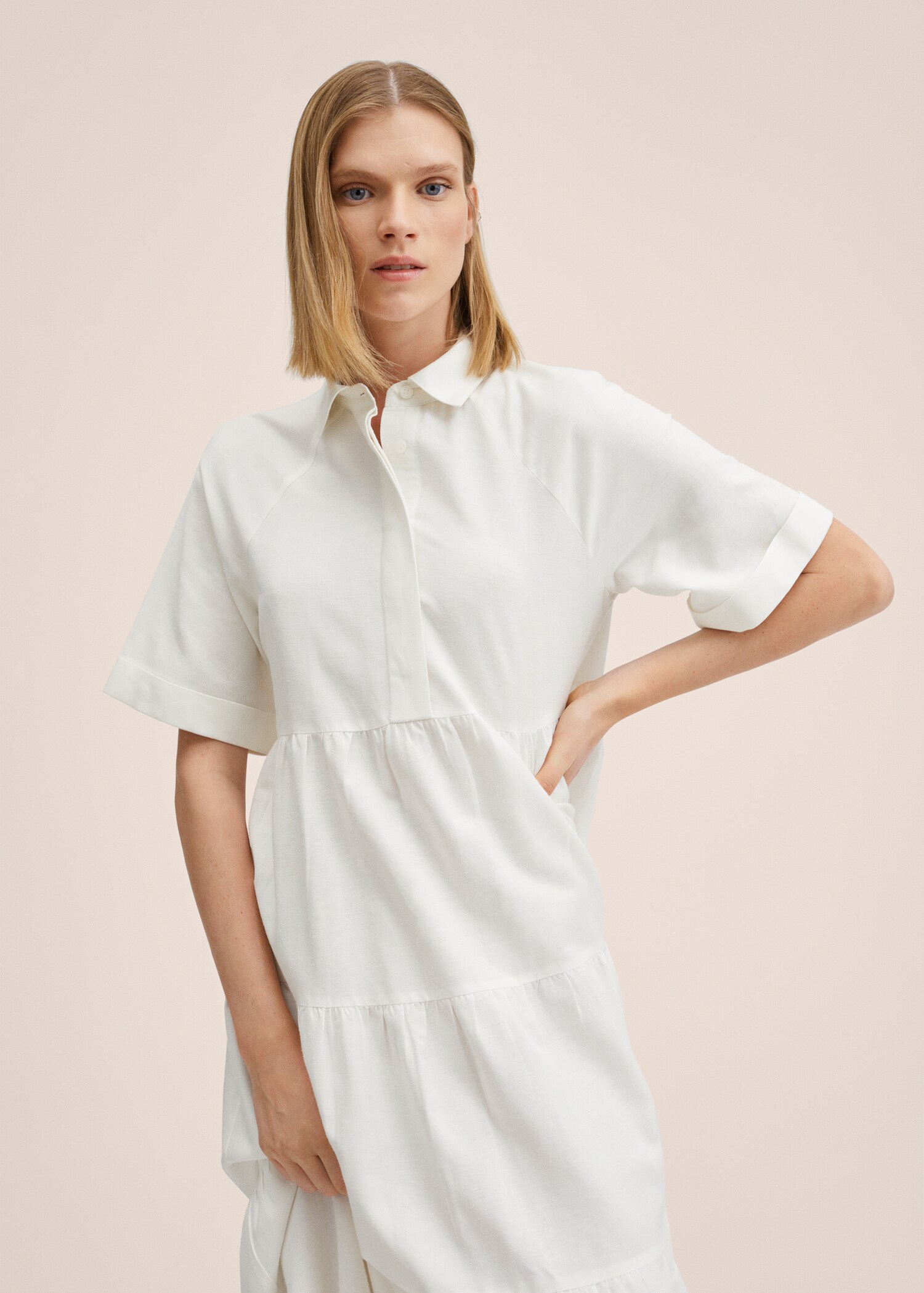 Vestido algodón volantes - Plano medio