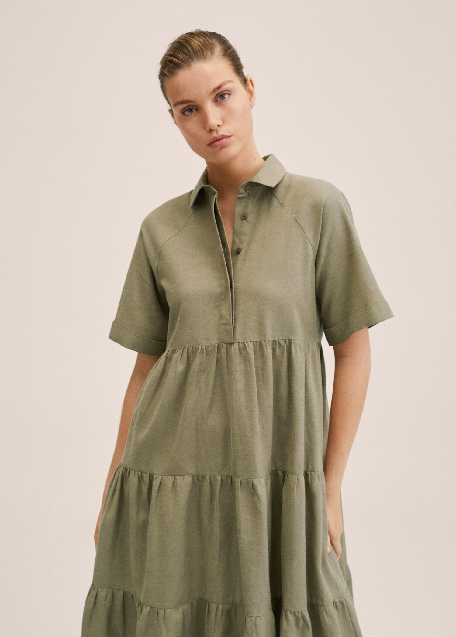 Vestido algodón volantes - Plano medio
