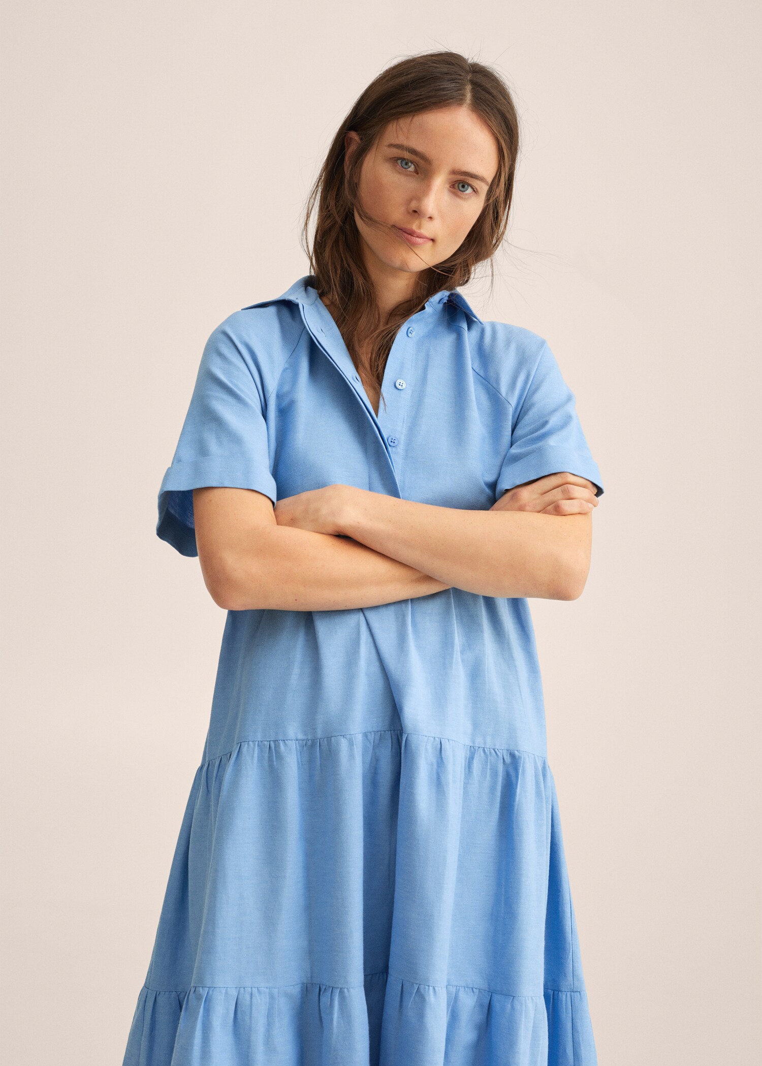 Vestido algodón volantes - Plano medio
