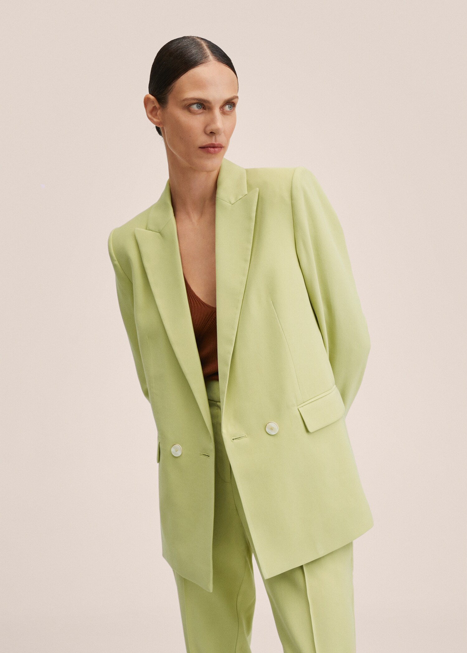 Double-breasted suit blazer - Medium plane