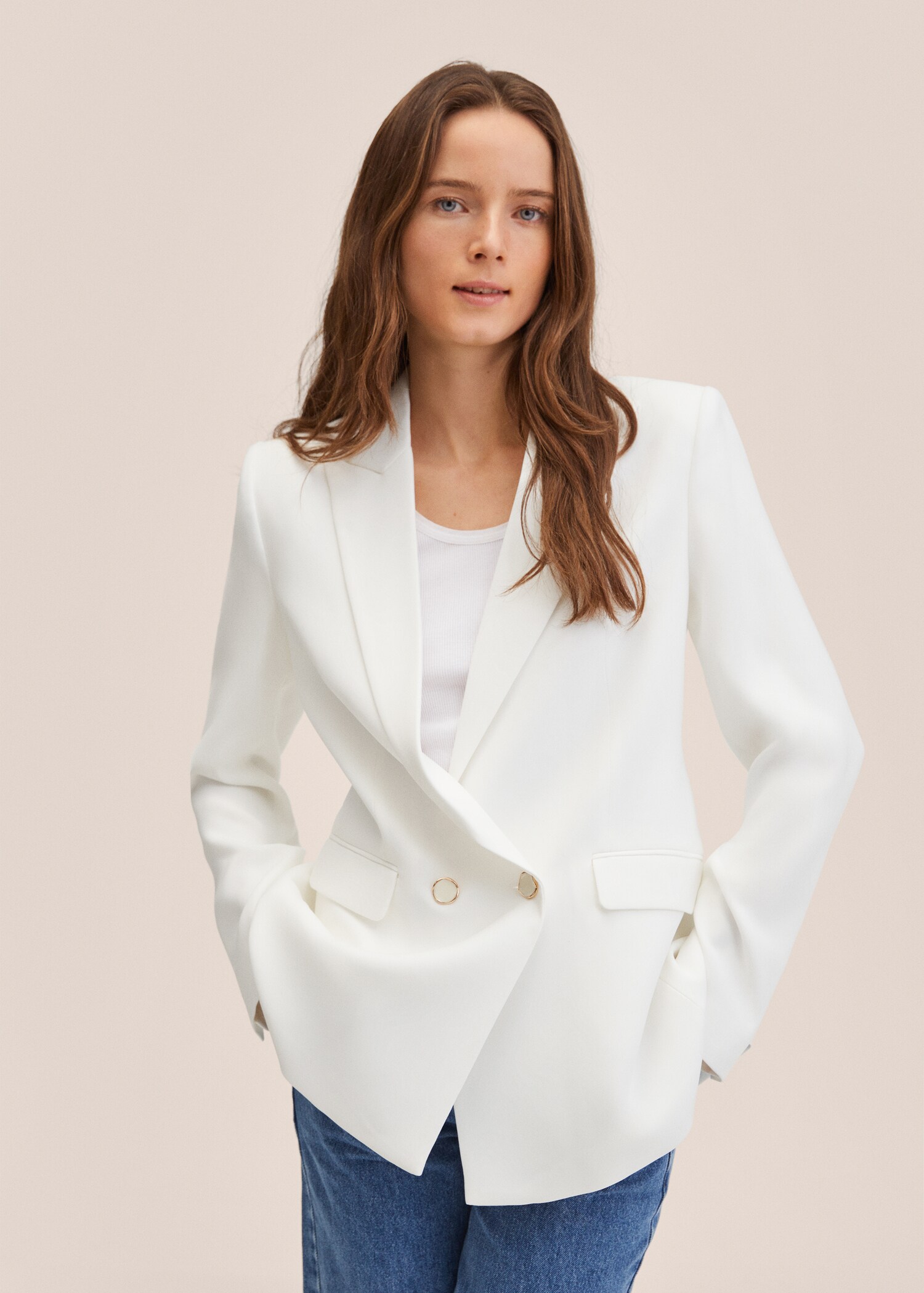 Double-breasted suit blazer - Medium plane