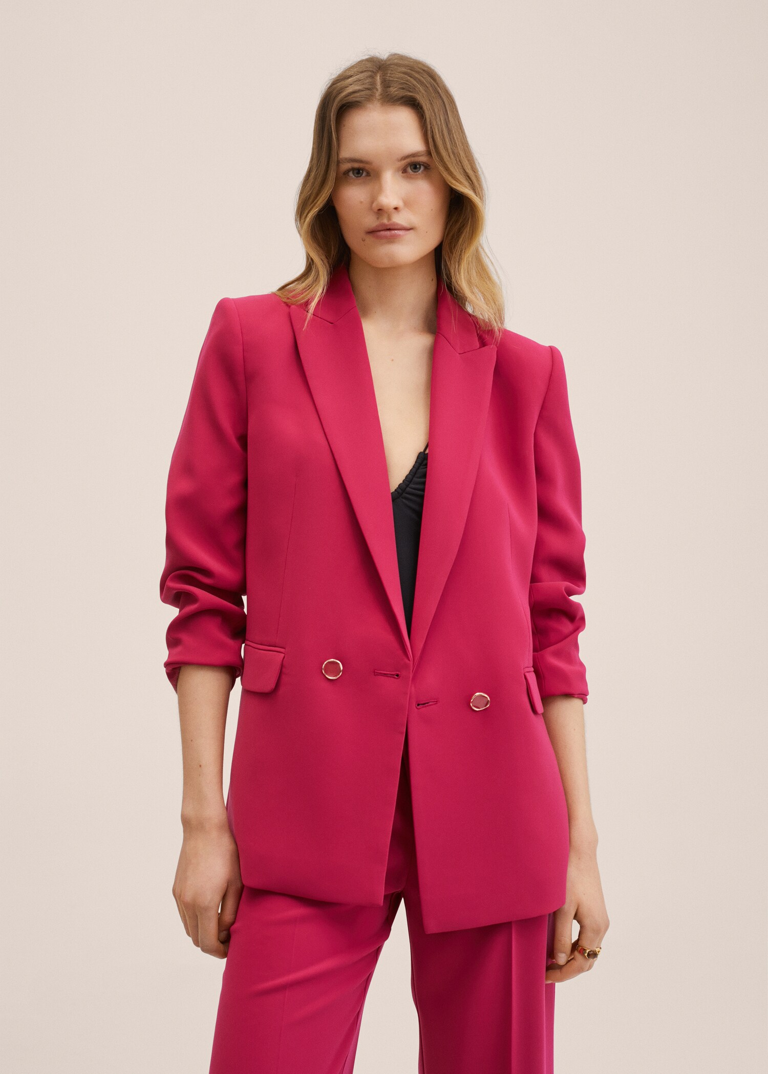Veste de costume double boutonnage - Plan moyen