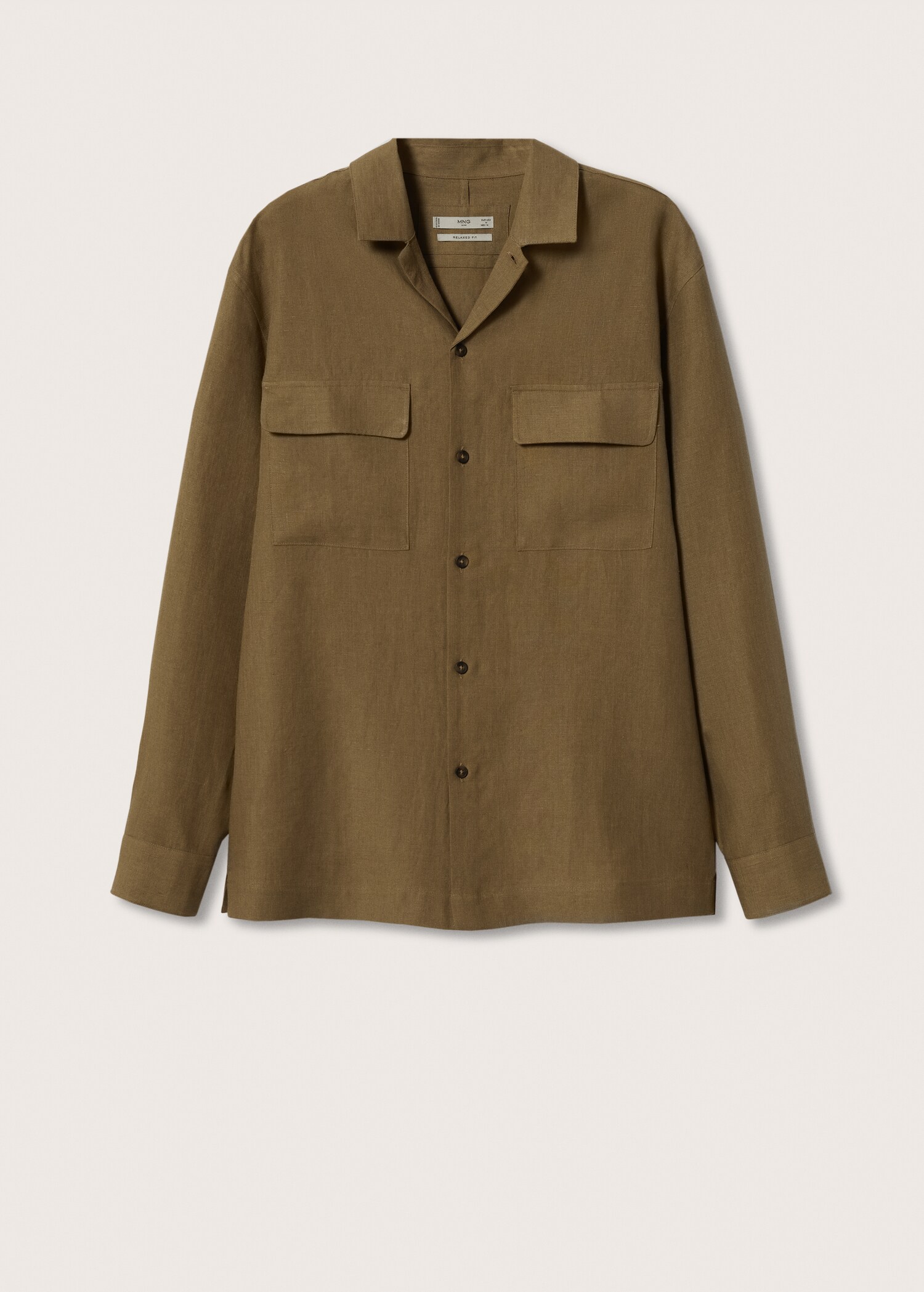 Linen overshirt with pocket - Article without model
