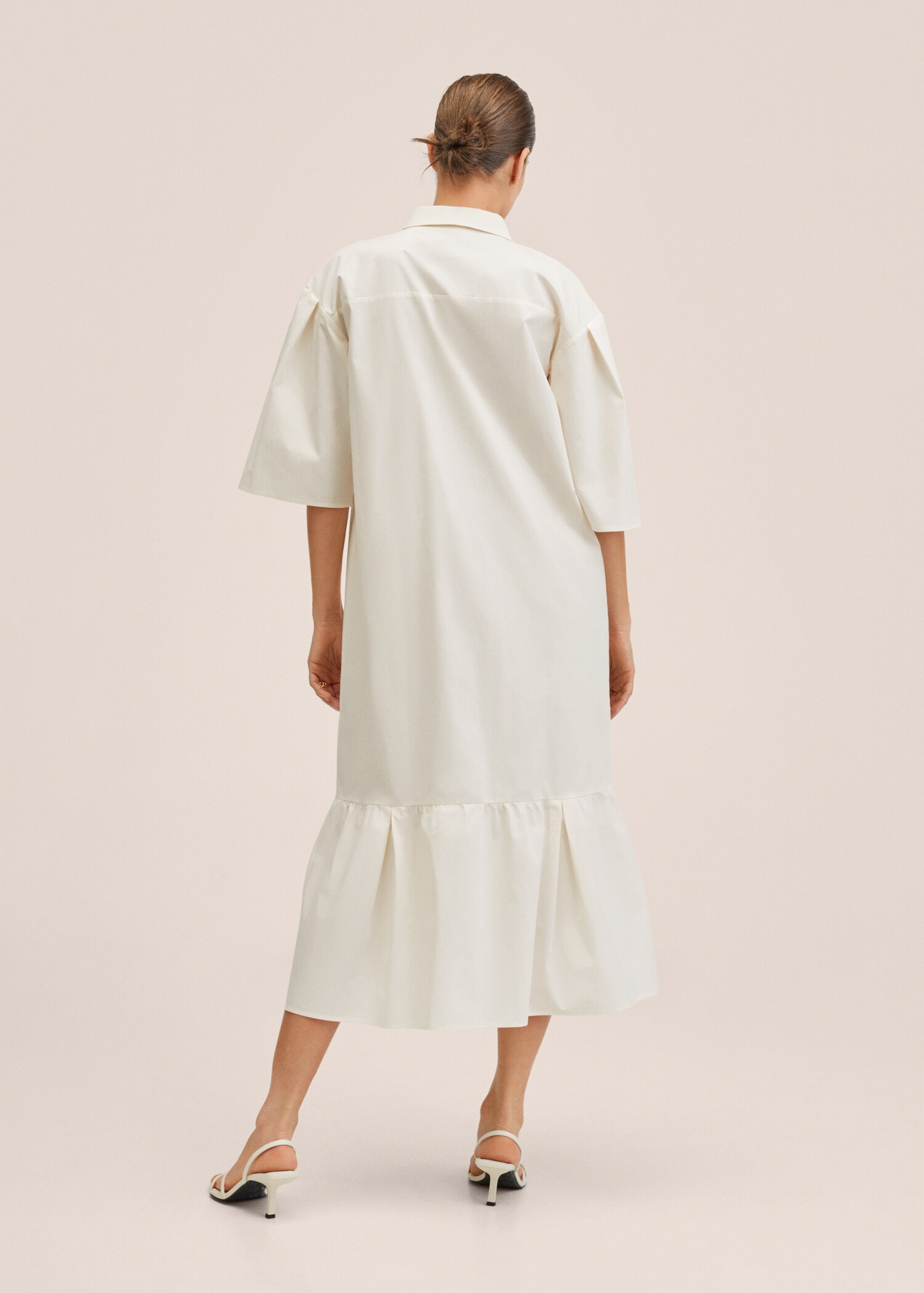 Vestido camisero algodón oversize - Reverso del artículo
