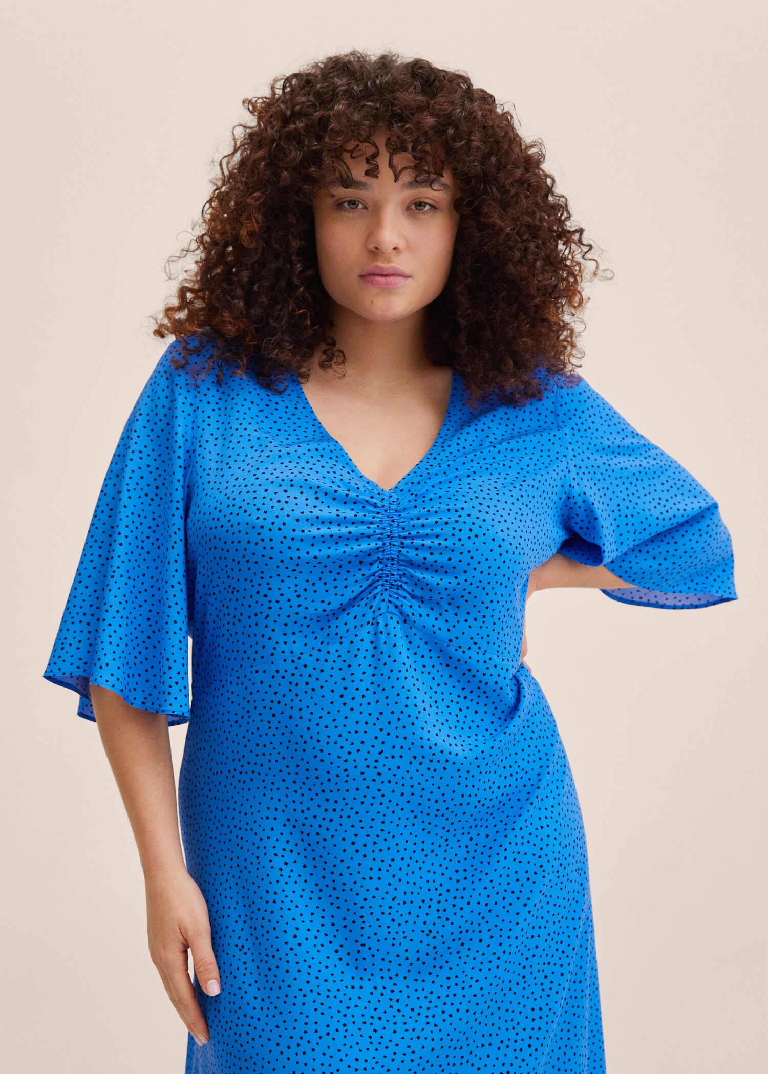 Vestido fruncido estampado - Detalle del artículo 5