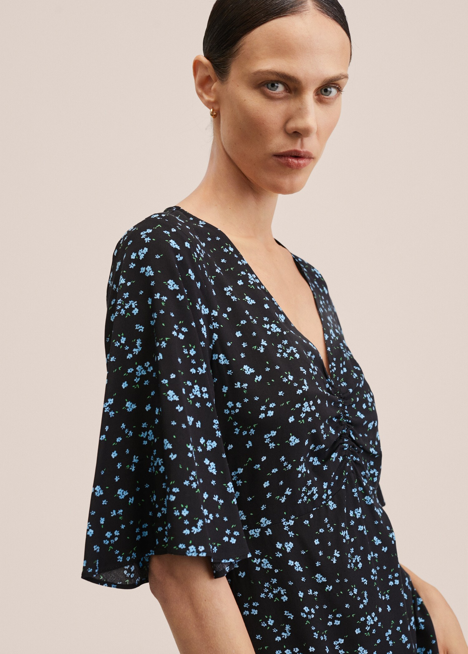 Robe froncée imprimée - Détail de l'article 1