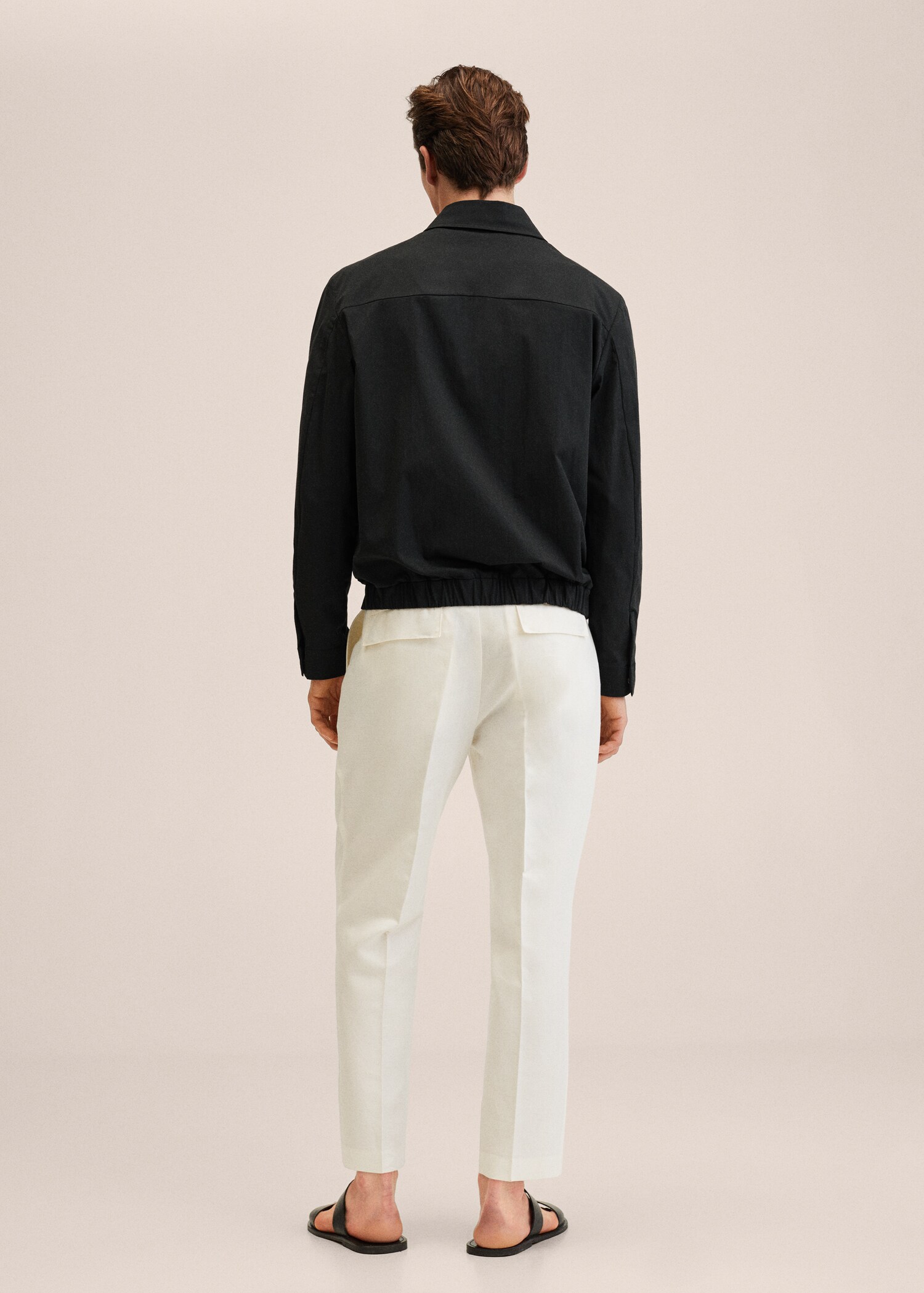 Zipper cotton jacket - Reverse of the article