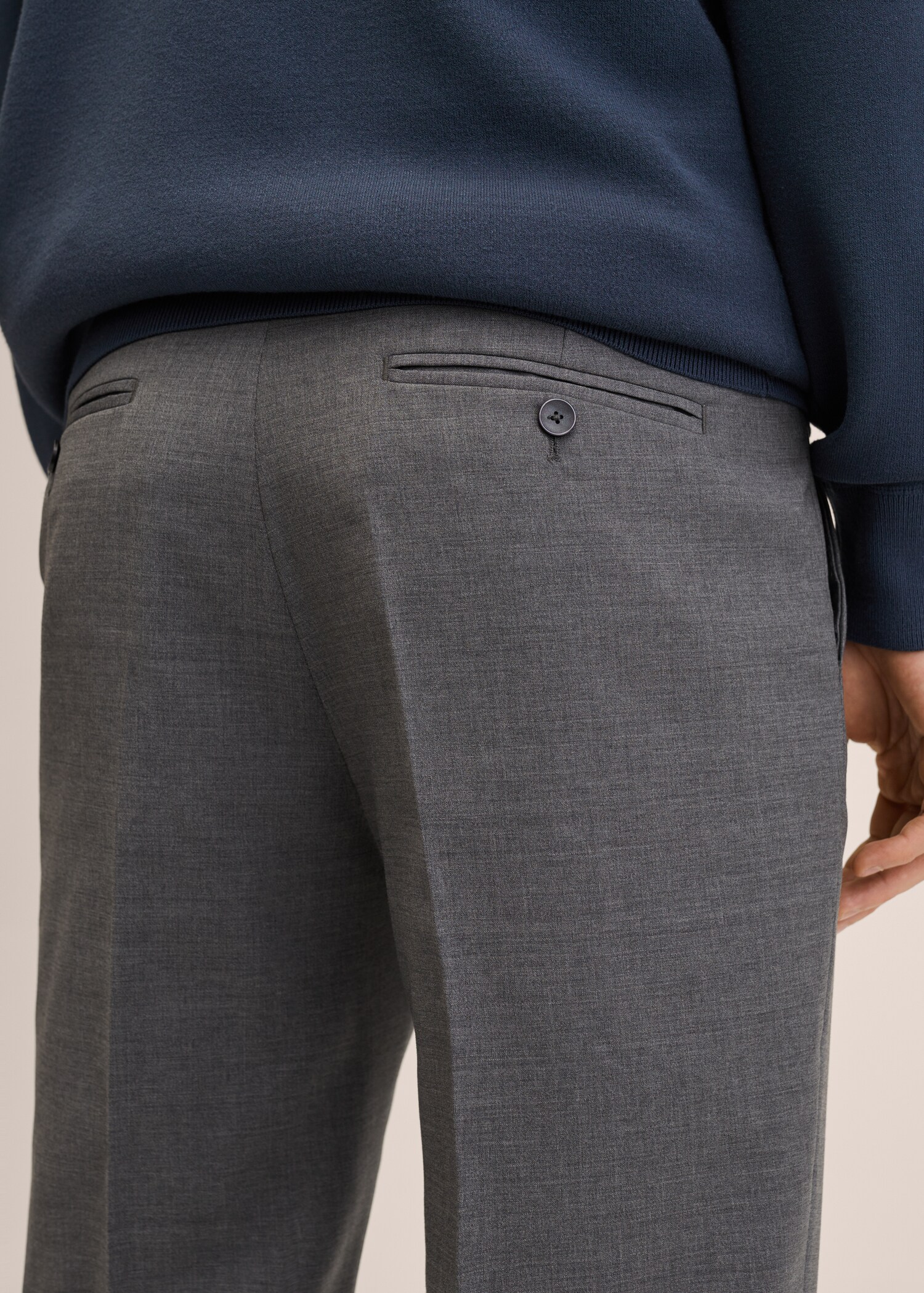 Pantalón traje slim fit lana virgen - Detalle del artículo 3