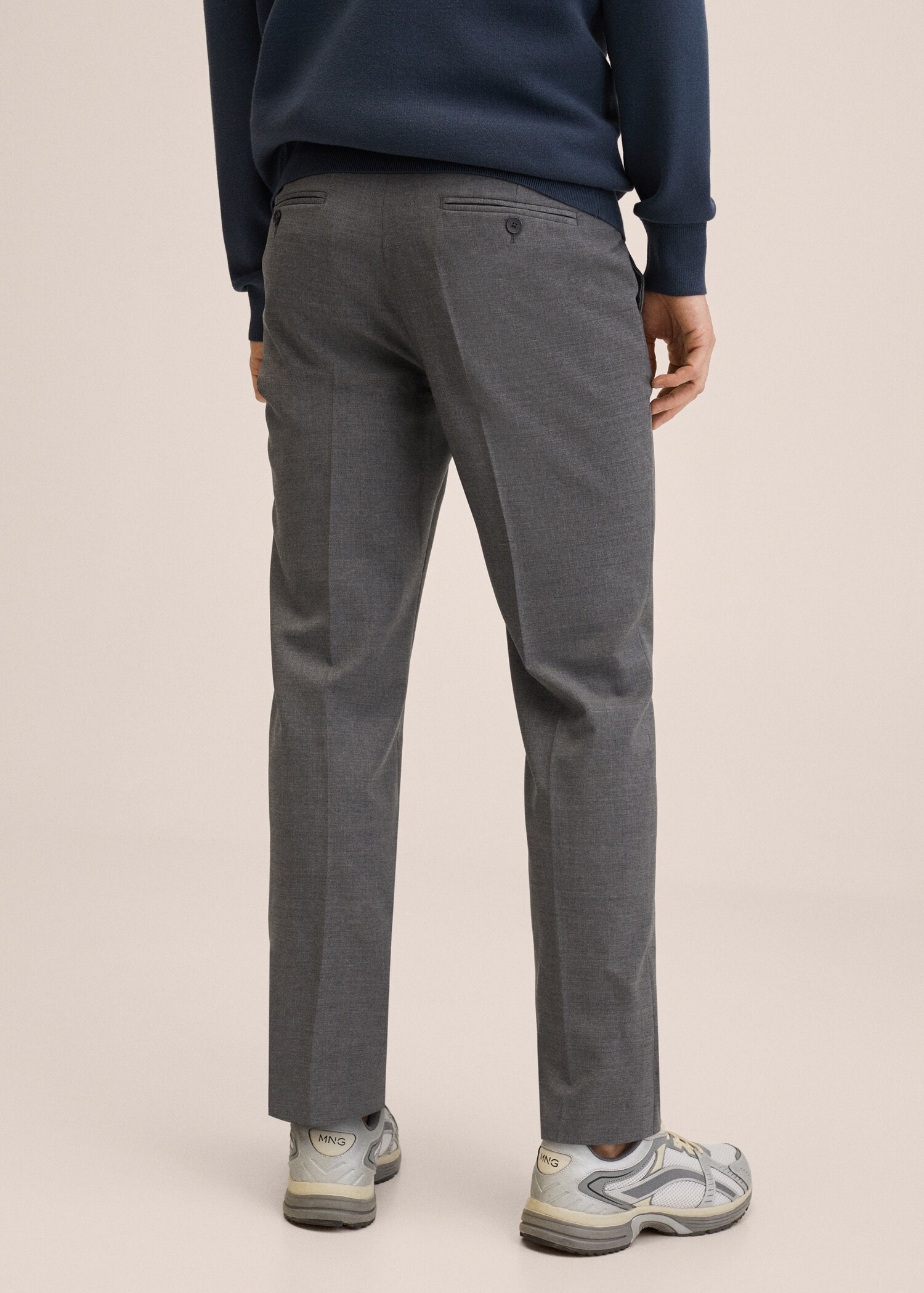 Pantalón traje slim fit lana virgen - Reverso del artículo